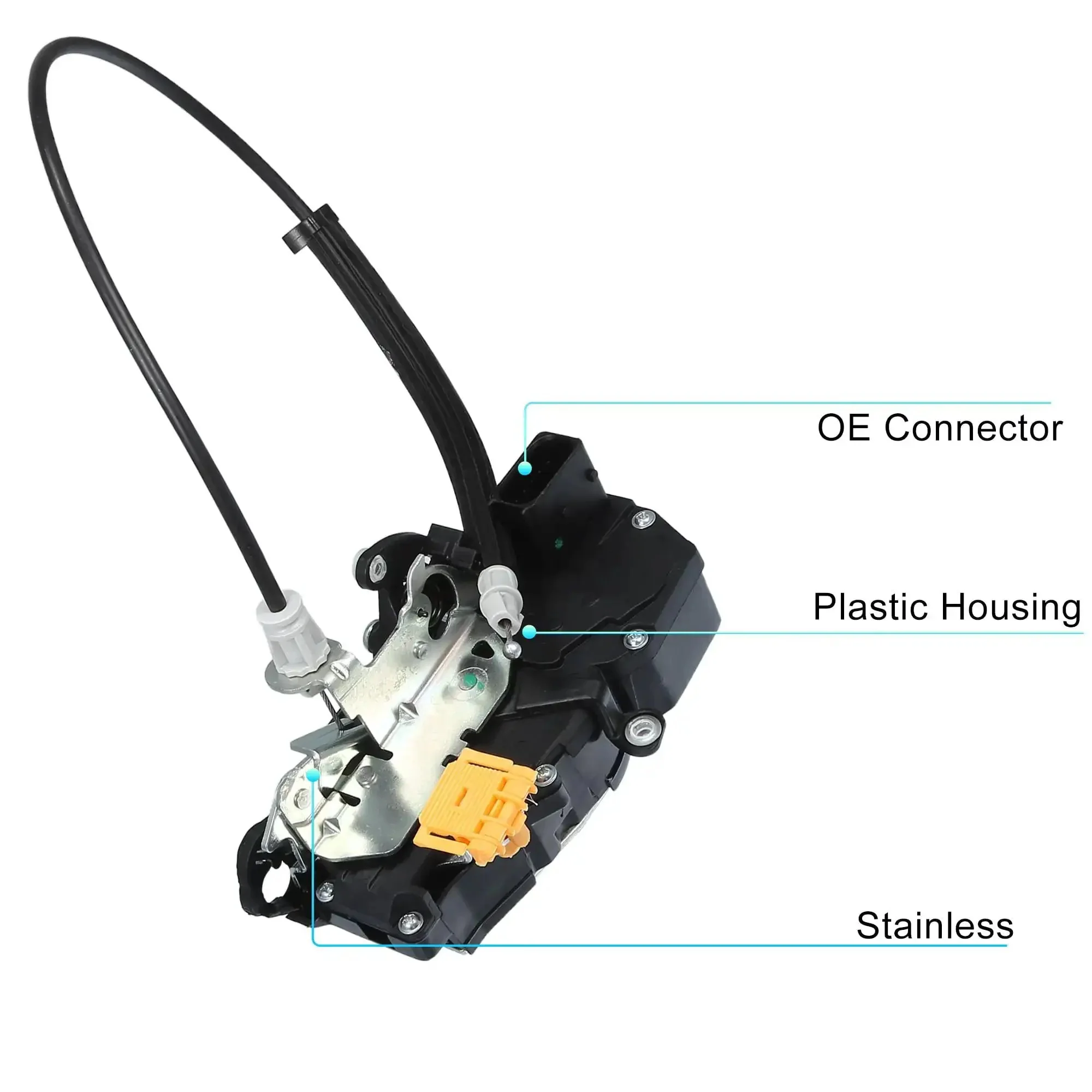 Power Door Lock Actuator Motor With Cable Front Left Fits Cadillac CTS 2009 2014 Replacement Part No 22862244 Plug And Play Easy Install Direct Fit High Performance - Image 4
