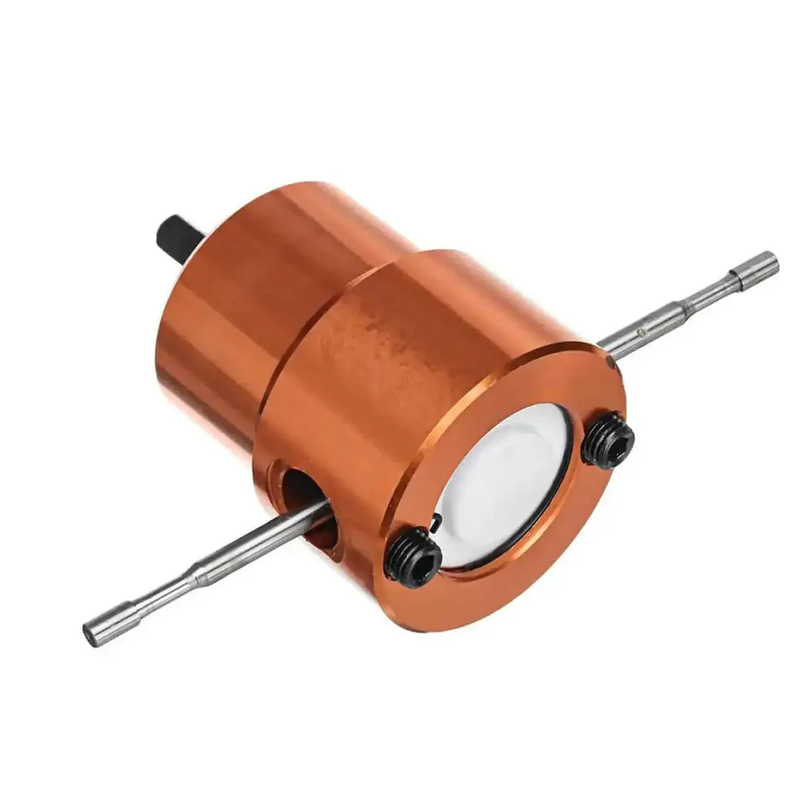 Power Drill Nibbler Attachment For Metal Sheets With Double Blade, 360 Degree Adjustable Head, Burr Free Cutting, Easy To Use, DIY Friendly, Works With 8mm Drills, Orange Accessory With Wrench Kit - Image 2