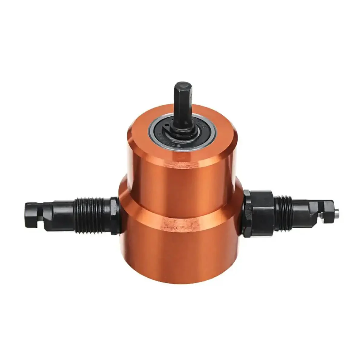 Power Drill Nibbler Attachment For Metal Sheets With Double Head And 360 Degree Adjustable Operation Ergonomic Handle Wrench Included 8mm Shank Required Ideal For Car Repair And Sheet Metal Projects Orange - Image 9