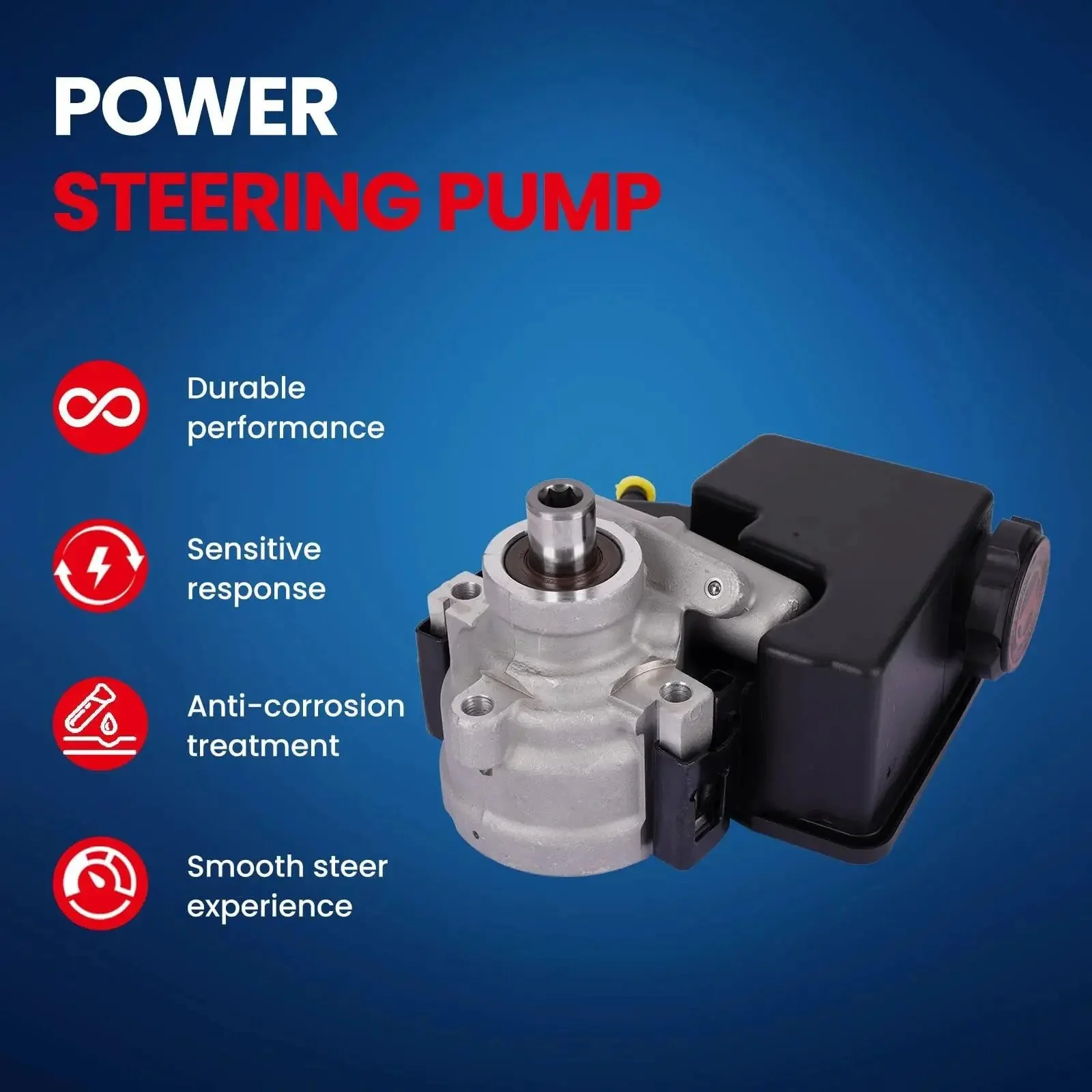 Power Steering Pump For 3.8L V6 Cars Fits Buick Regal 1996 To 2004 Chevy Monte Carlo 1998 To 2003 Oldsmobile Intrigue 1998 To 1999 Pontiac Grand Prix 1997 To 2003 Low Noise Vibration Reduced Smooth Steering - Image 9