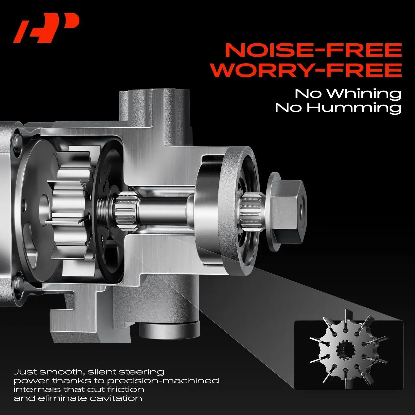 Power Steering Pump With Pulley For Jeep Wrangler 2012 2017 And 2018 JK 3.6L Gas V6 Replace 5154400AC Drop In Ready Direct Fit Easy Install Durable High Quality Auto Part No Reman - Image 7