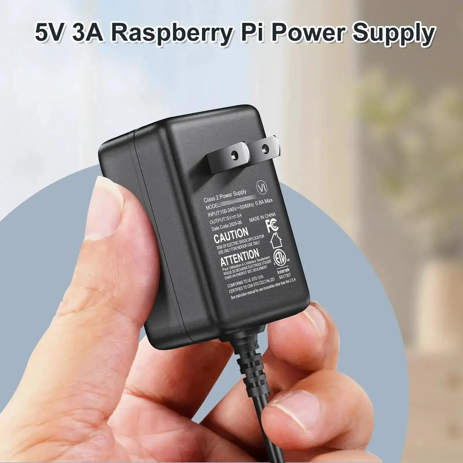 Power Supply 5V 3A Micro USB AC Adapter With A Beefy 6 Feet Cord For Pi 3 Model B B Plus 2 Model B A A Plus Zero And Android Tablets Great For Projects With Stable 5V Power Output And Global 100 240V Input - Image 2
