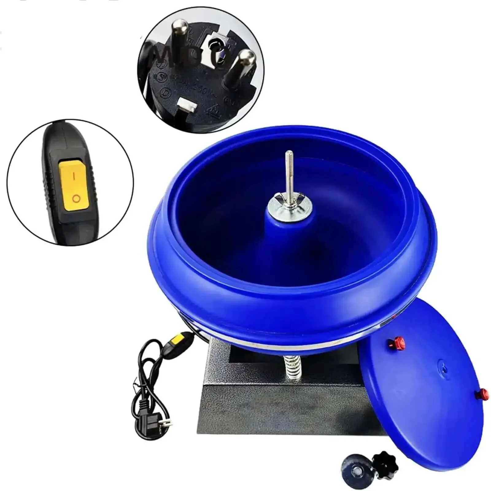 Powerful 120W Bowl Polishing Machine With High Frequency Vibration For Jewelry, Gems And Auto Parts, 6.2L Tumble Polisher Delivers Fast Pro Shine For Crafts, Beads, And Accessories - Image 5