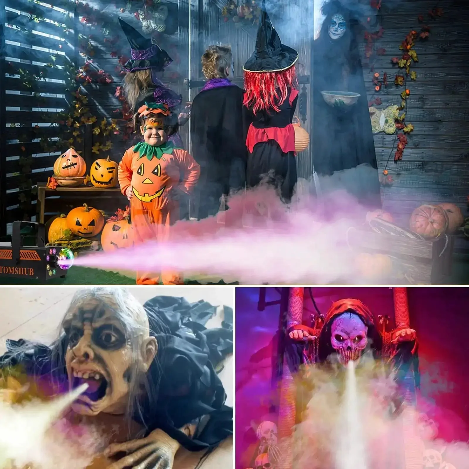 Powerful 600W Fog Machine With Disco Ball And 13 Color LED Lights For Halloween Parties Weddings And DJs Big Party Vibes With 2000 CFM High Output Wireless Remote And Auto Spray - Image 5
