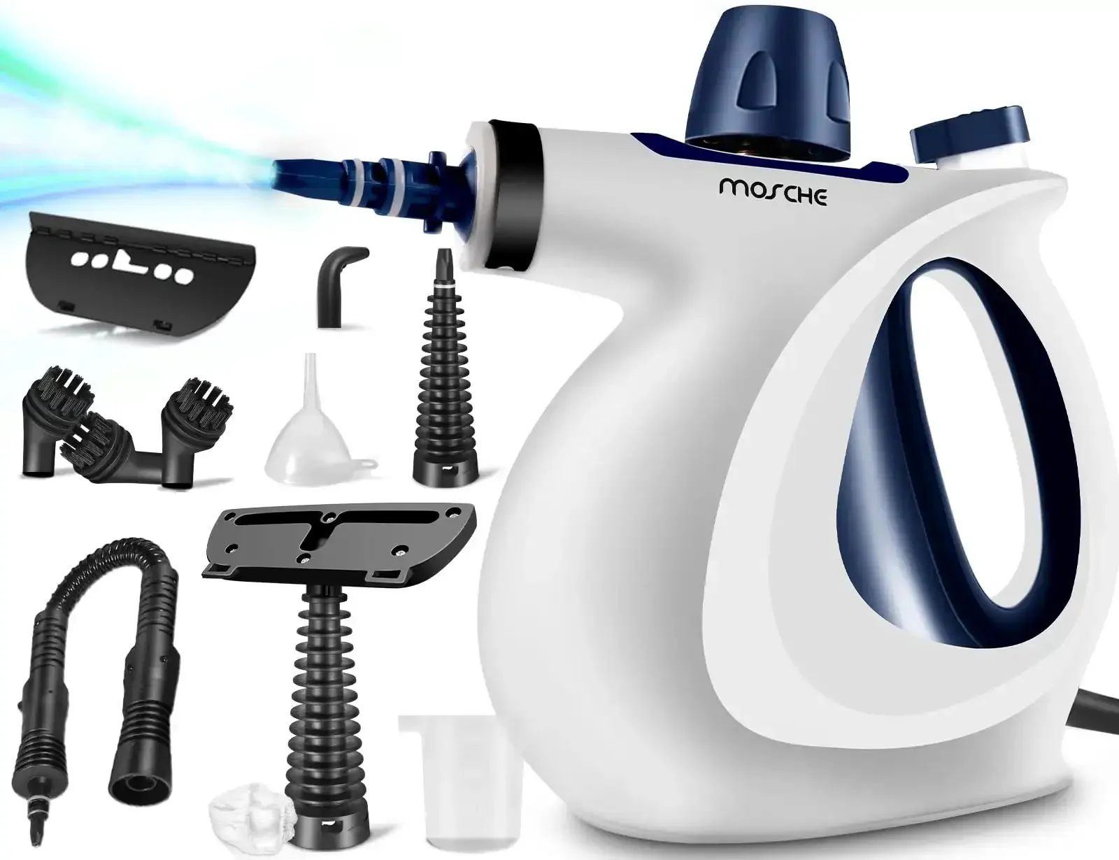 Powerful Handheld Pressurized Steam Cleaner With 11-Piece Accessory Kit For Multi-Surface Cleaning, Your Go-To All-Natural Steam Cleaner For Home, Upholstery, Car, Floors, Kitchen And More