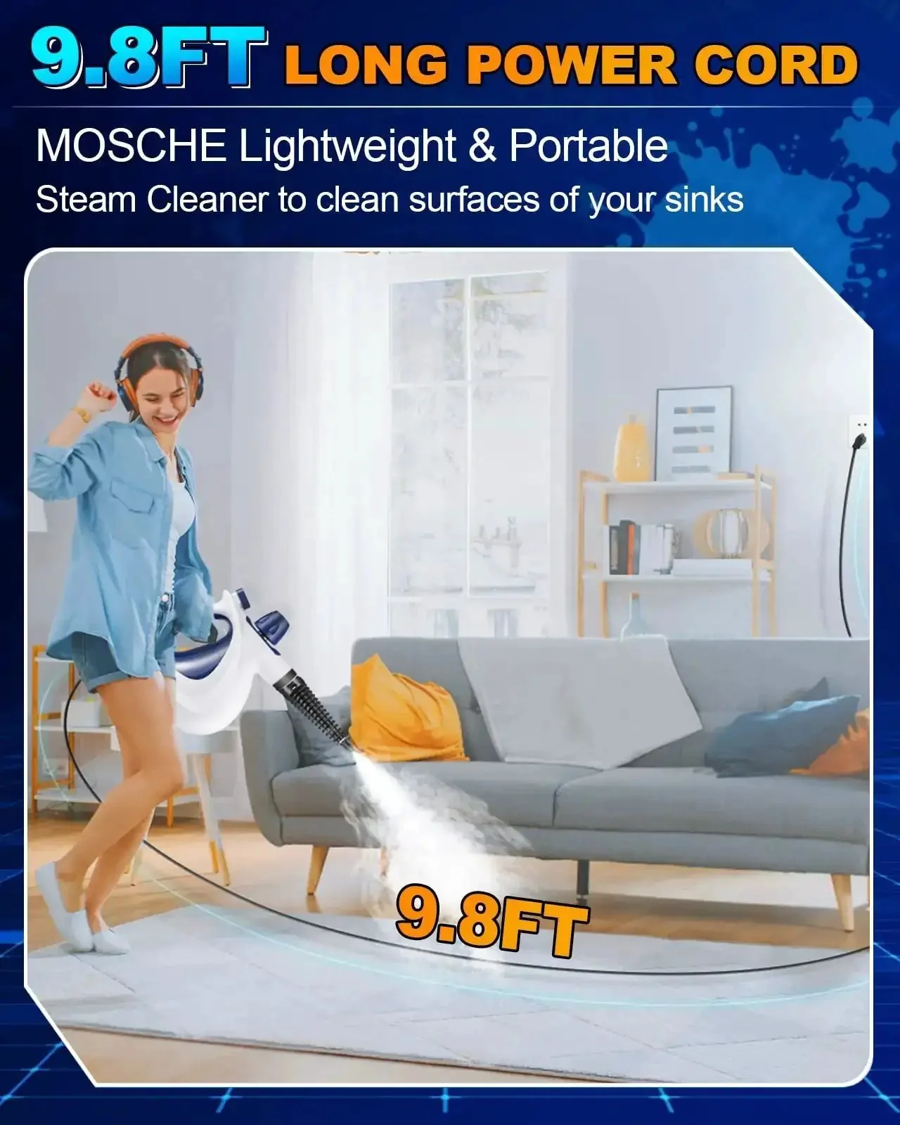 Powerful Handheld Pressurized Steam Cleaner With 11-Piece Accessory Kit For Multi-Surface Cleaning, Your Go-To All-Natural Steam Cleaner For Home, Upholstery, Car, Floors, Kitchen And More - Image 2