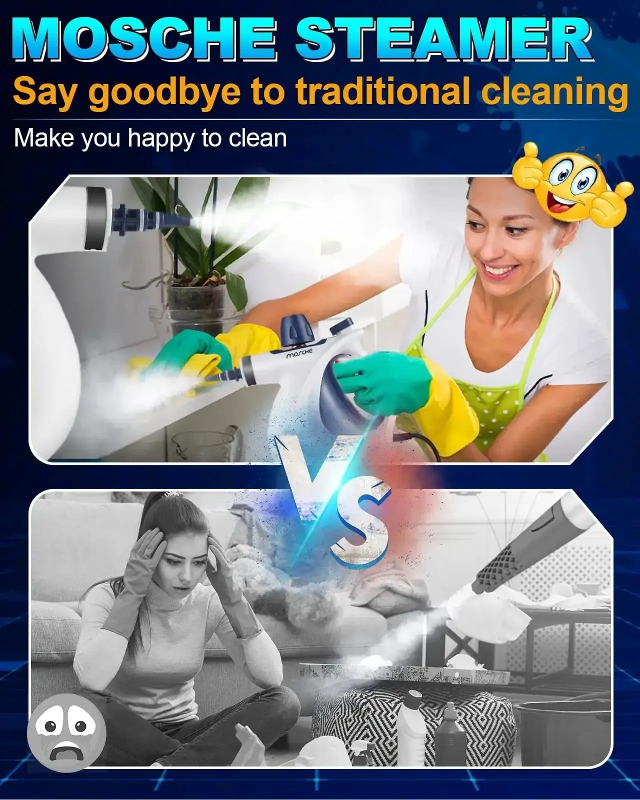 Powerful Handheld Pressurized Steam Cleaner With 11-Piece Accessory Kit For Multi-Surface Cleaning, Your Go-To All-Natural Steam Cleaner For Home, Upholstery, Car, Floors, Kitchen And More - Image 5