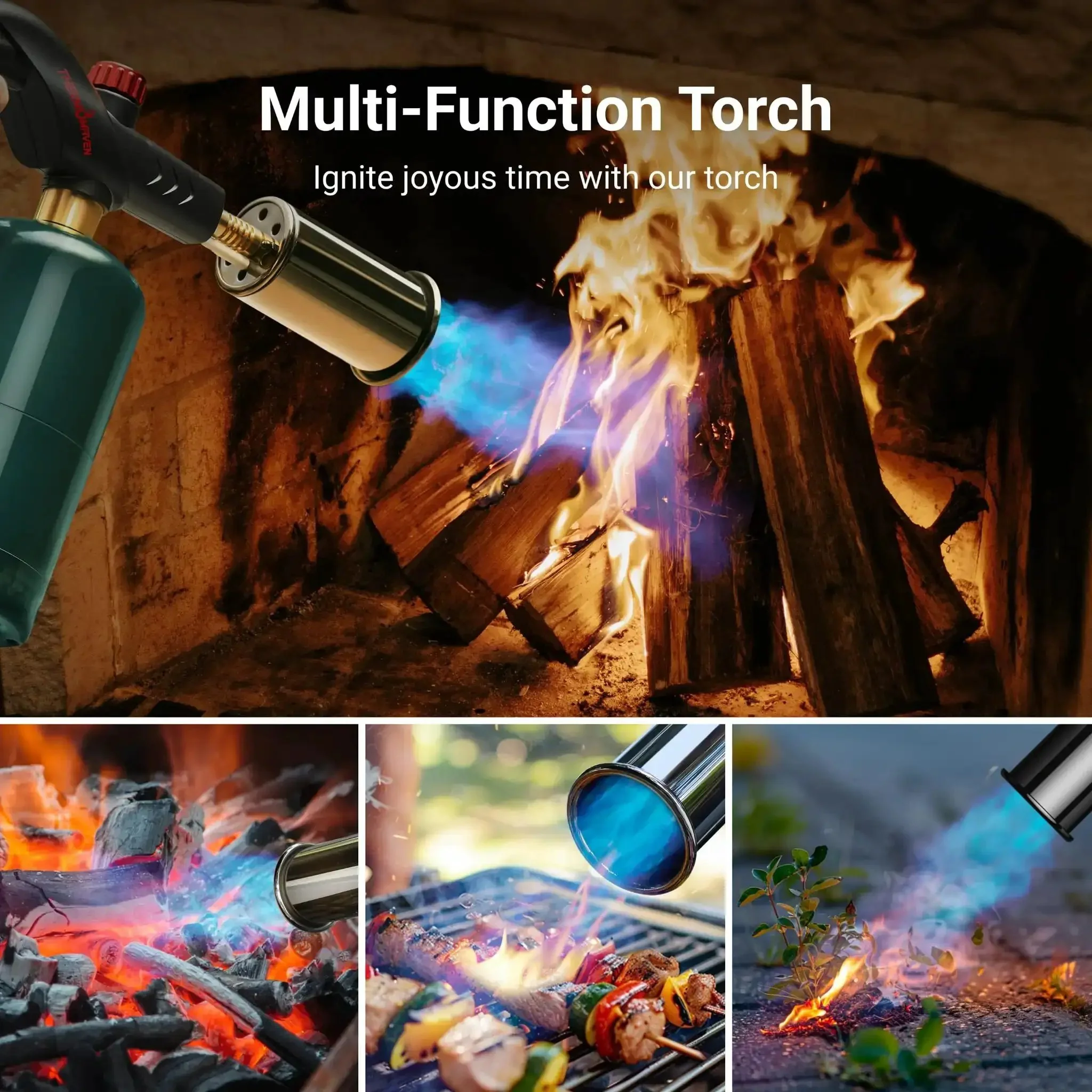 Powerful Propane Kitchen Torch For Searing Steak, Grilling And BBQ, Adjustable Flame, Culinary Blow Torch For Sous Vide, Campfire Charcoal Starter, Welding Prep, Gas Refill, Portable, Safe And Easy To Use For Grill Masters - Image 7