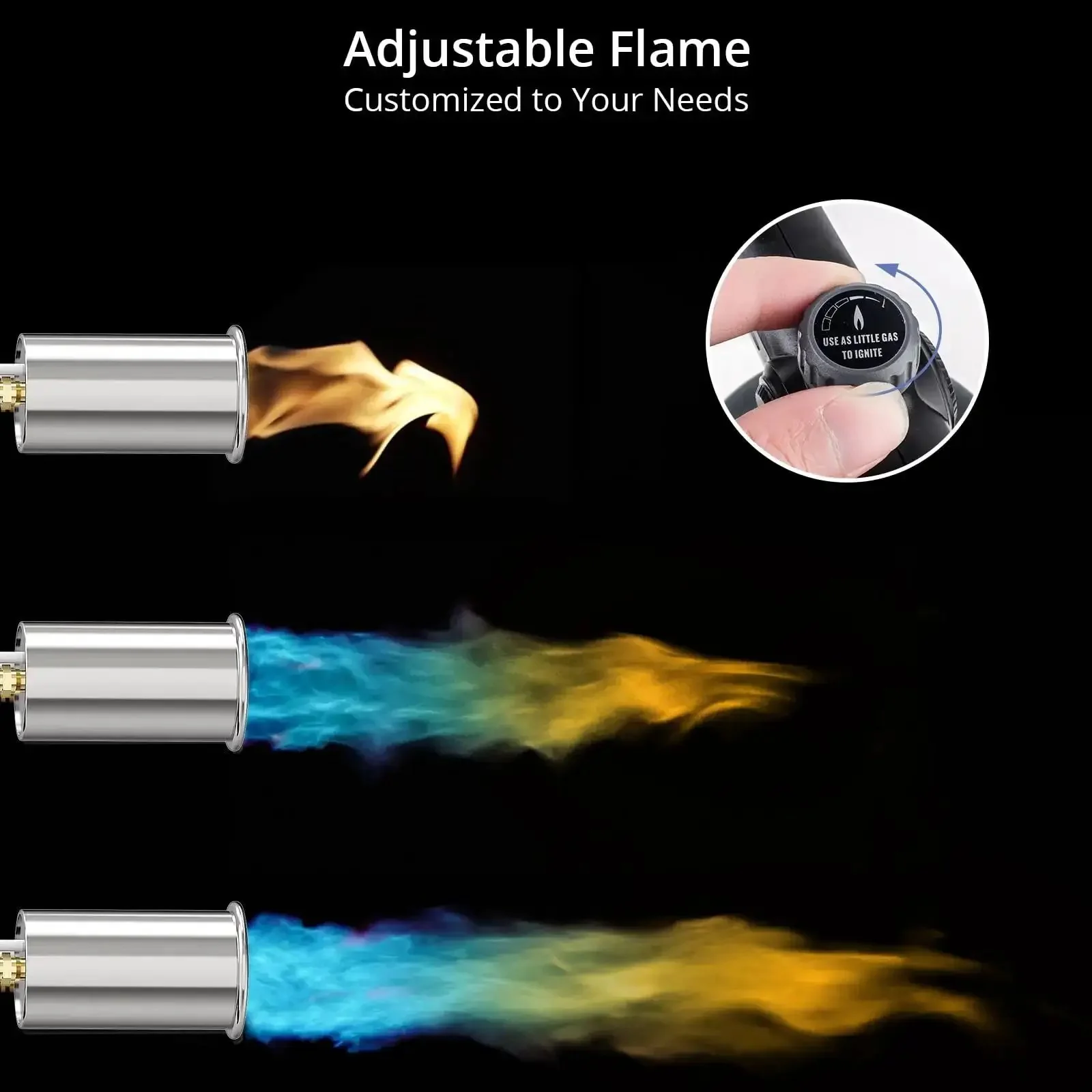 Powerful Propane Torch For Grillin And Cookin, Grilling Steak, Searing, Sous Vide, Welding, And Wood Burning, Adjustable Flame, Easy Start Campfire Starter, Heavy Duty BBQ Tool With Safety Lock, Propane Tank Not Included - Image 8