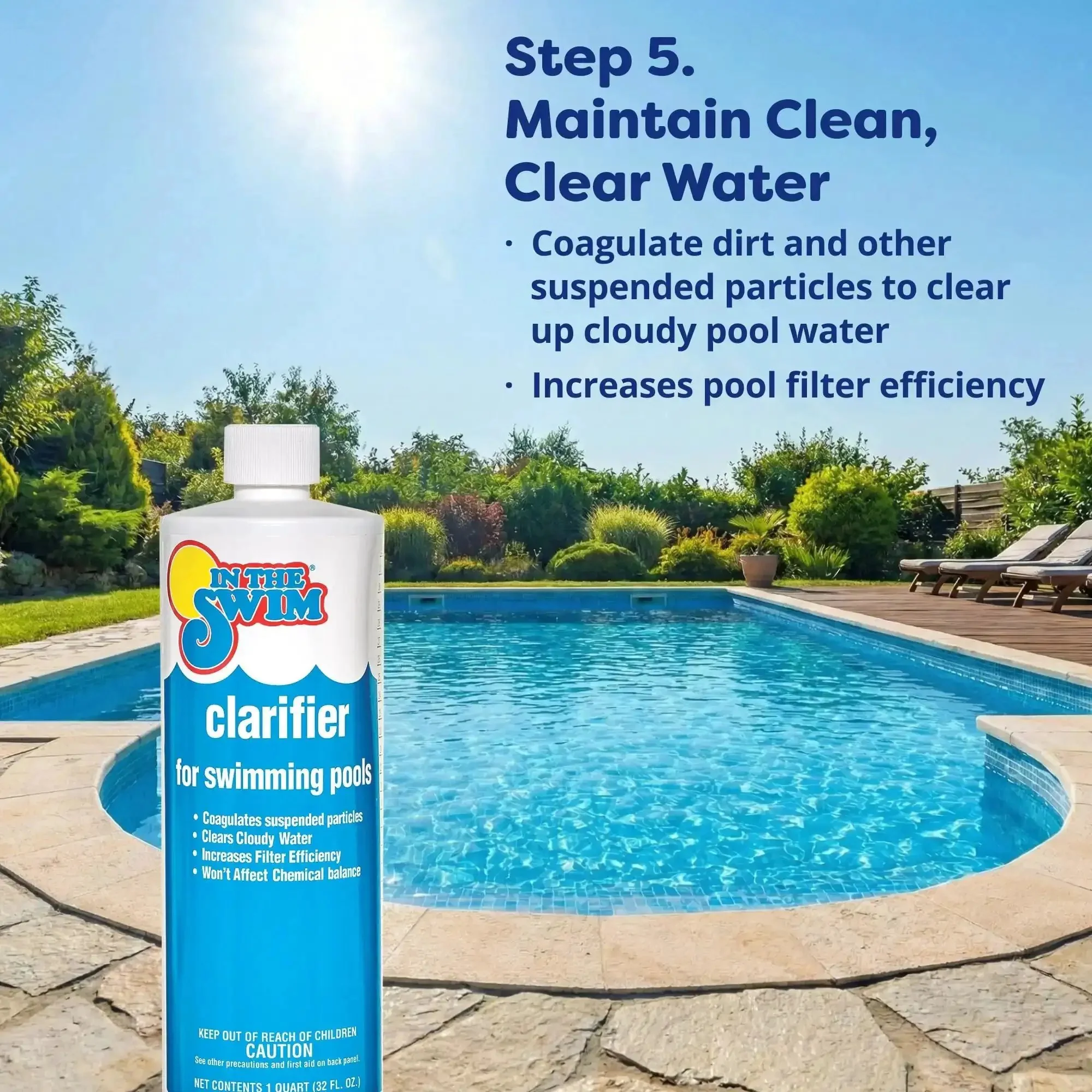 Pre Measured Pool Opening Kit For Up To 35,000 Gallons With Sodium Dichlor Clarifier And Algaecide For Above Ground And In Ground Pools No Guesswork For Crystal Clear Water - Image 6