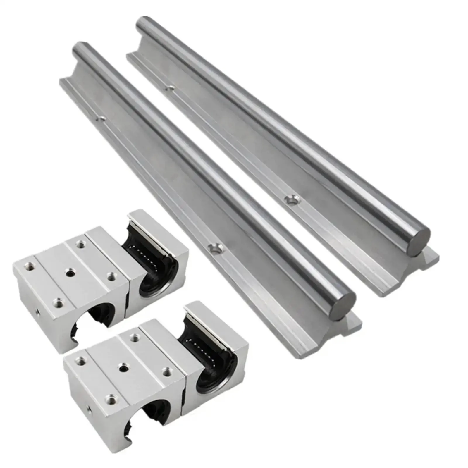 Precision Linear Rail Kit With 200 to 1000mm Guide Rail Includes Two SBR10UU or SBR12UU Blocks And 1 Rail Carriage Choose SBR10 Or SBR12 Slick Glide Built Tough Linear Motion For CNC 3D Printer Or DIY Projects - Image 3