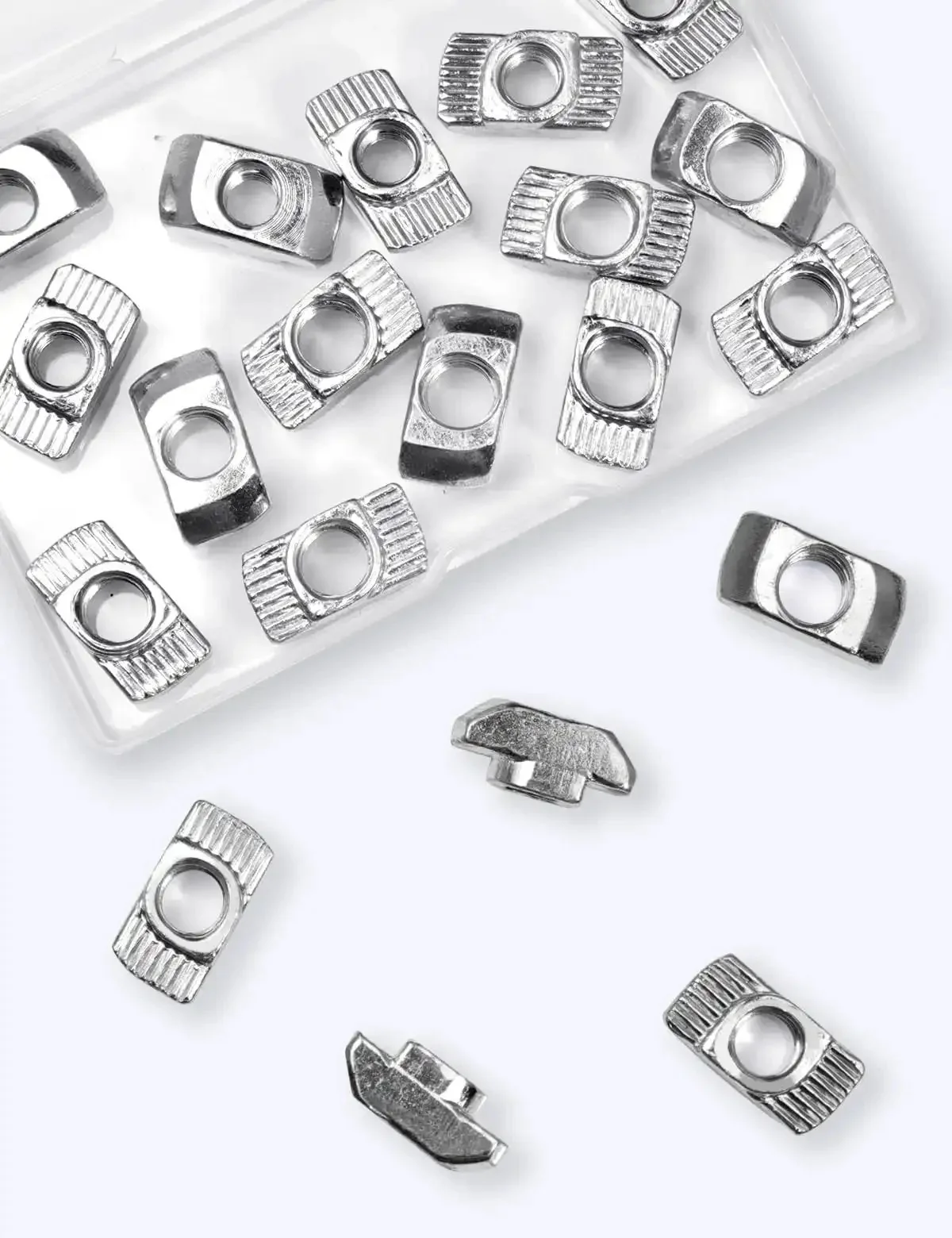 Premium 20 Pack One Quarter Inch Twenty Thread Pitch T Slot Nuts For 4545 Series Aluminum Extrusion Profiles Drop In Fit Forty Five Millimeter Square Rails Rugged Build Ready For Custom Machinery Frames - Image 7