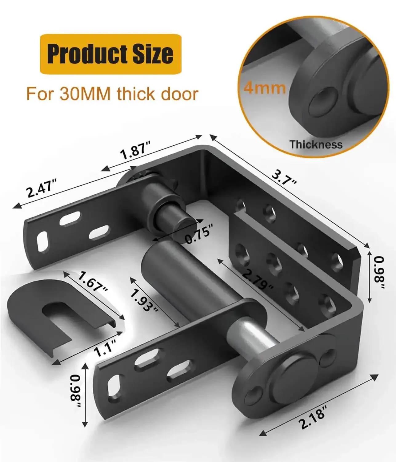 Premium 304 Stainless Steel Saloon Door Hinges Heavy Duty Dual Swing Self Return 180 Degree Self Closing For Cafe Bar Courtyard Doors Rust Resistant Commercial Grade Supports Up To 25 Lbs Per Door - Image 2