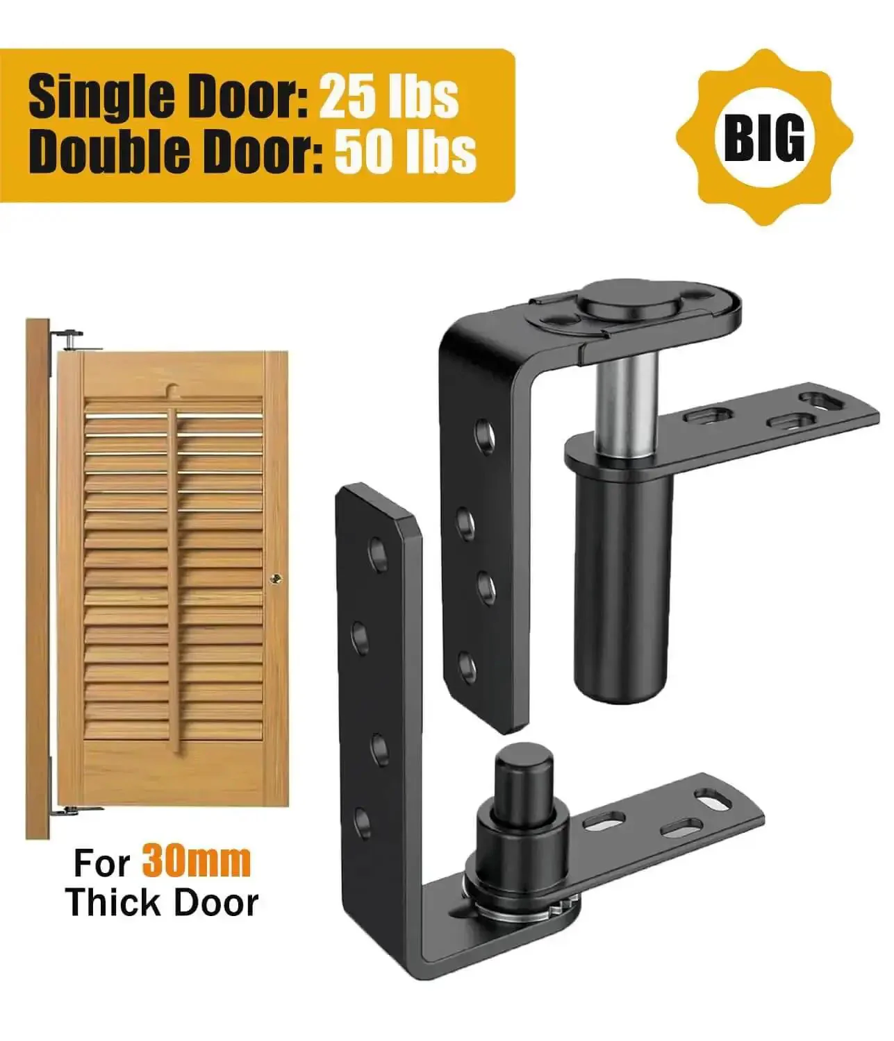Premium 304 Stainless Steel Saloon Door Hinges Heavy Duty Dual Swing Self Return 180 Degree Self Closing For Cafe Bar Courtyard Doors Rust Resistant Commercial Grade Supports Up To 25 Lbs Per Door - Image 7