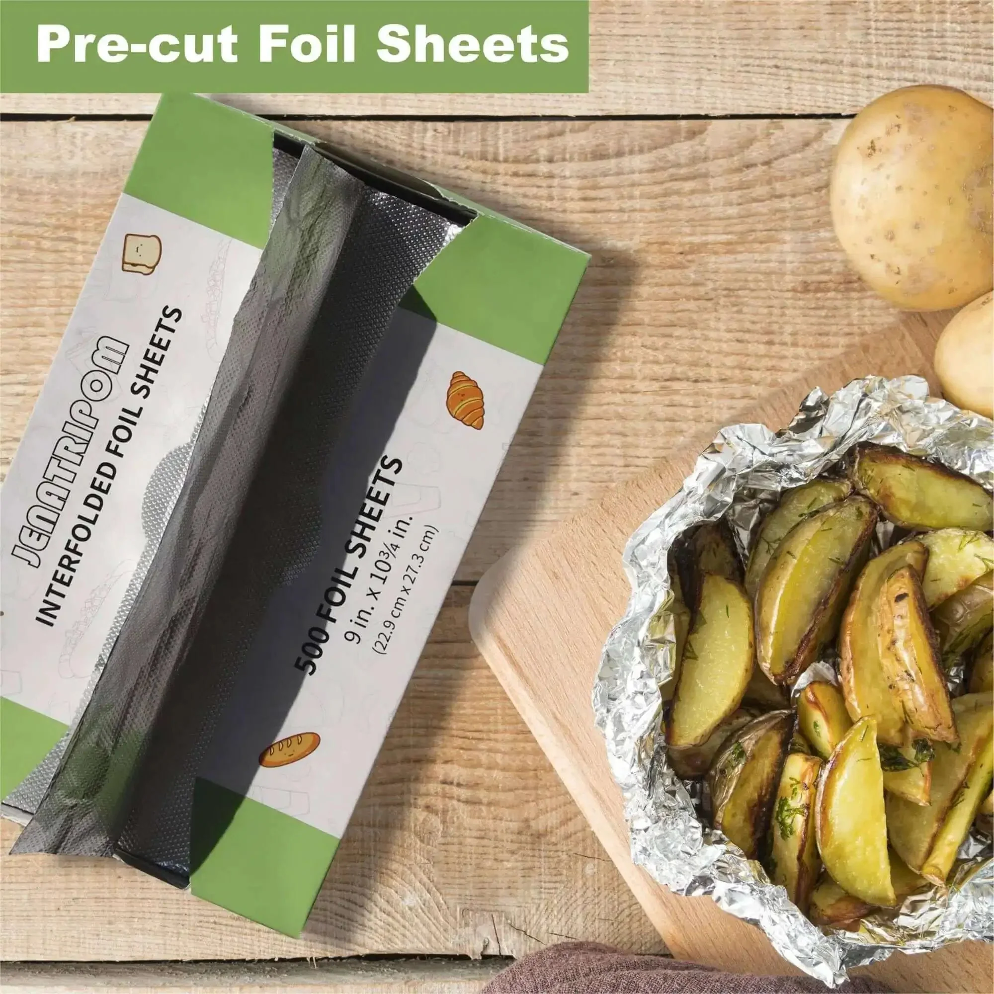 Premium Aluminum Foil Sheets 9 By 10.75 Inches, 1000 Sheets, Pop Up Dispenser, High Temp Resistant, Easy Access, Versatile Kitchen Wrap For Cooking Grilling And Food Storage - Image 6