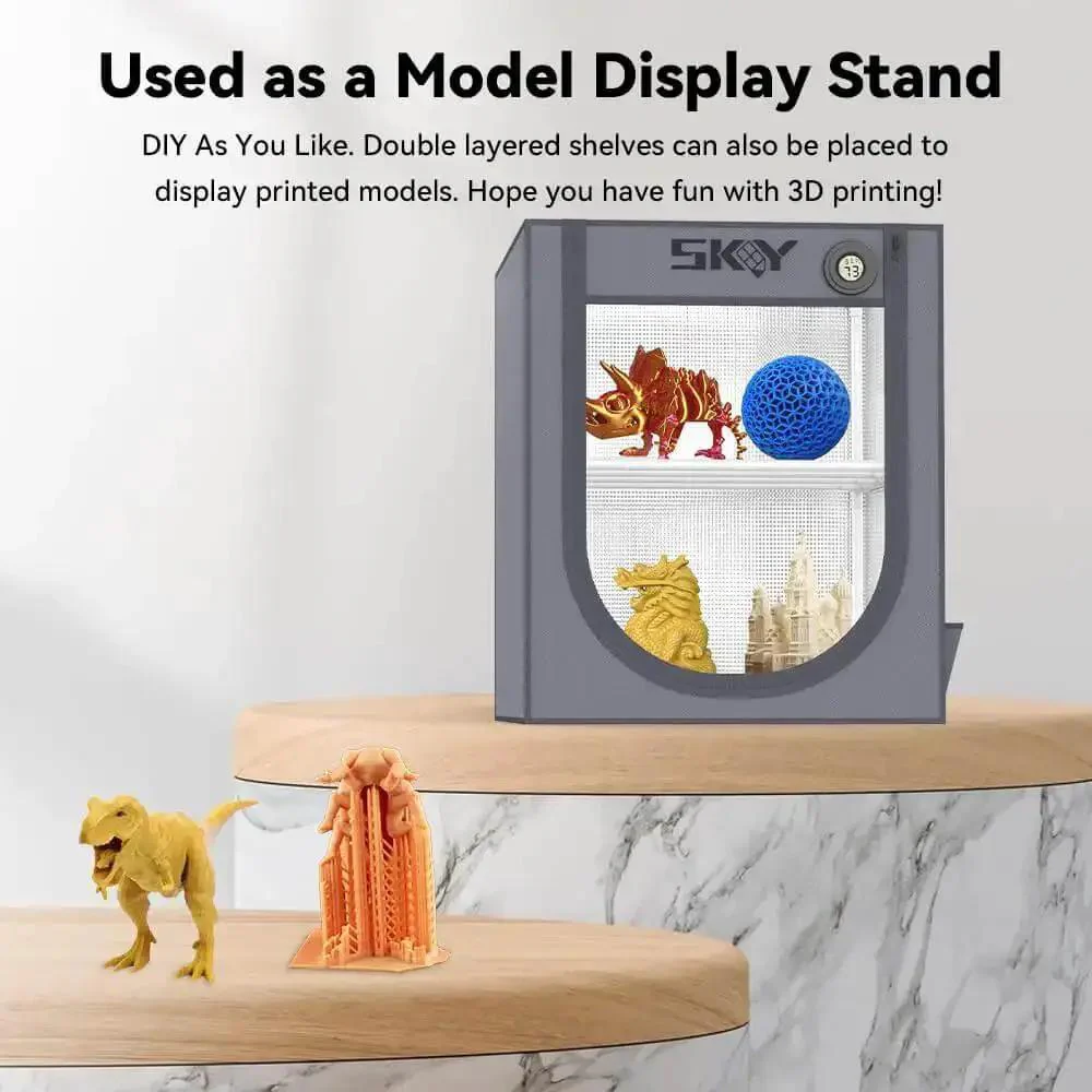 Premium Filament Storage Box With Hygrothermograph For 3D Printing, Dustproof And Waterproof Dual Layer Rack That Holds 20 Filament Spools, Keeps Pets Out, Clutter Free, Easy Access, Great For Multi Color Projects And Fast Swaps - Image 2