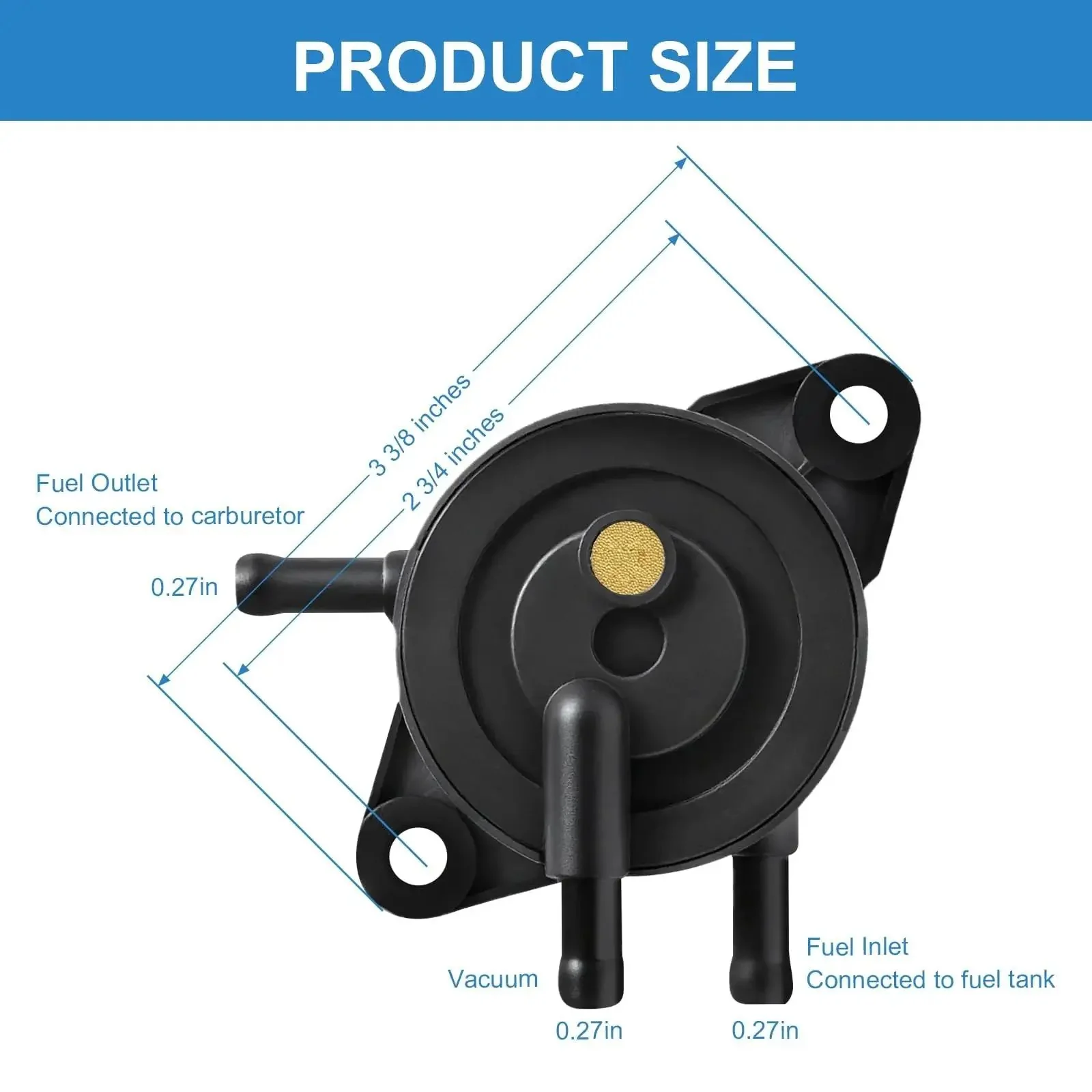 Premium Heavy Duty Fuel Pump For Lawn Mower Golf Carts And Utility Vehicles With Filter And Oil Hose Compatible With Kohler Briggs And Stratton Mikuni Cub Cadet Club Car John Deere Kawasaki Yamaha 808492 And 808656 - Image 5