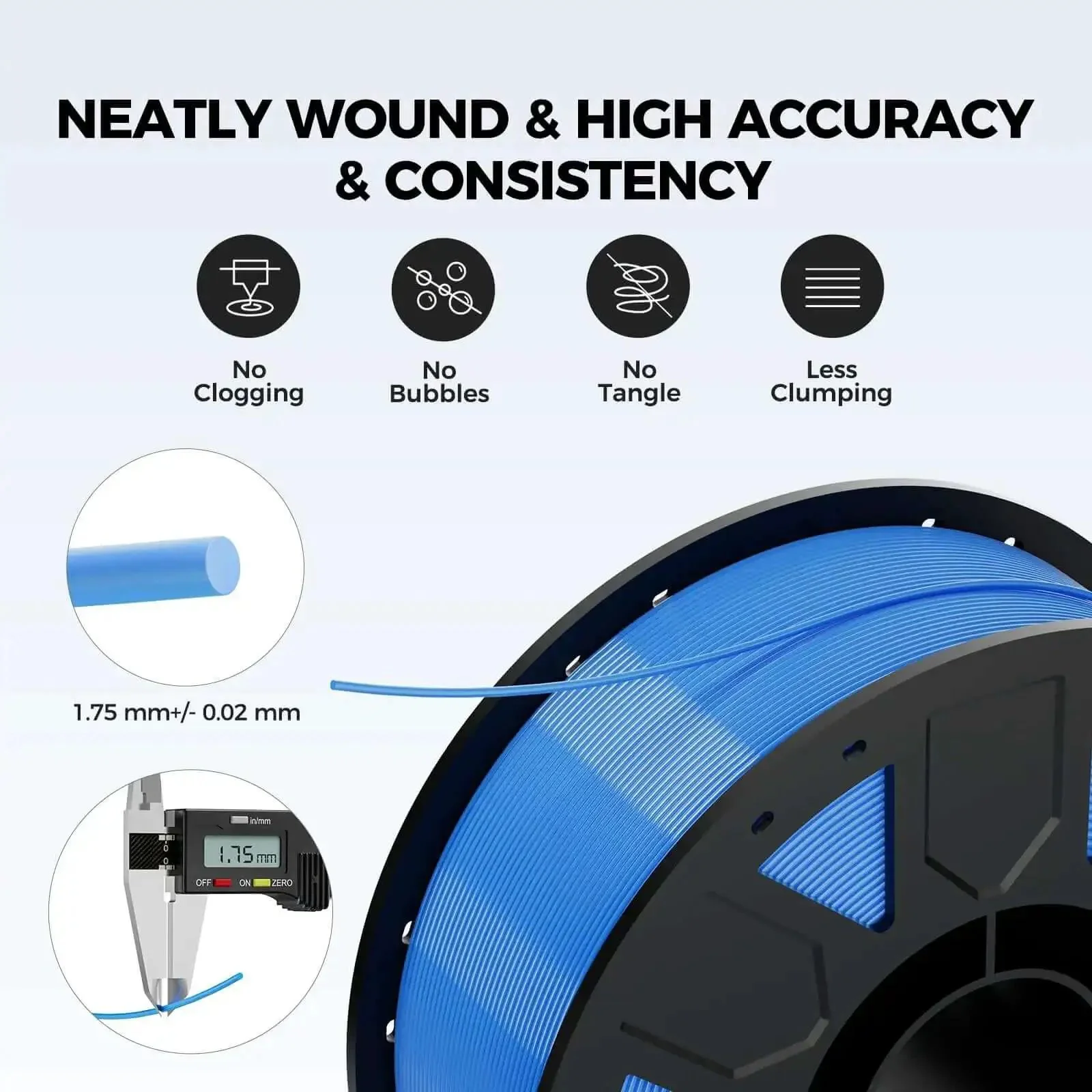 Premium PETG 3D Printer Filament 1.75mm 2kg For Ender Series Ultra Dope Toughness Odorless Printing Smooth Flow Moisture Resistant High Strength Prints Black And White Filament - Image 8