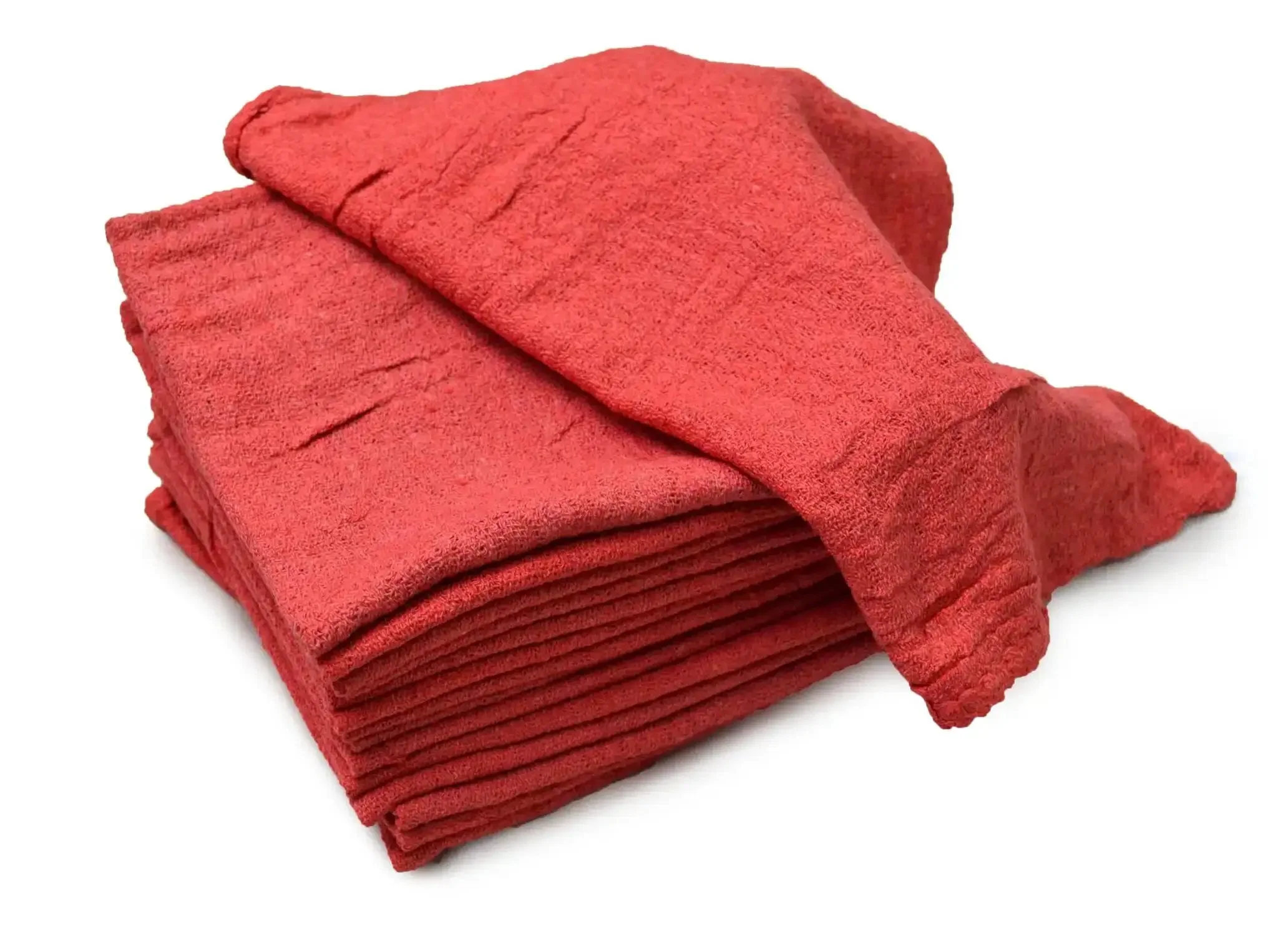 Premium Red Cotton Shop Towels Industrial Grade Tough As Nails Heavy Duty Highly Absorbent Reusable And Durable For Garages Workshops And Factories 10 X 12 Inches Pack Of 100 - Image 4