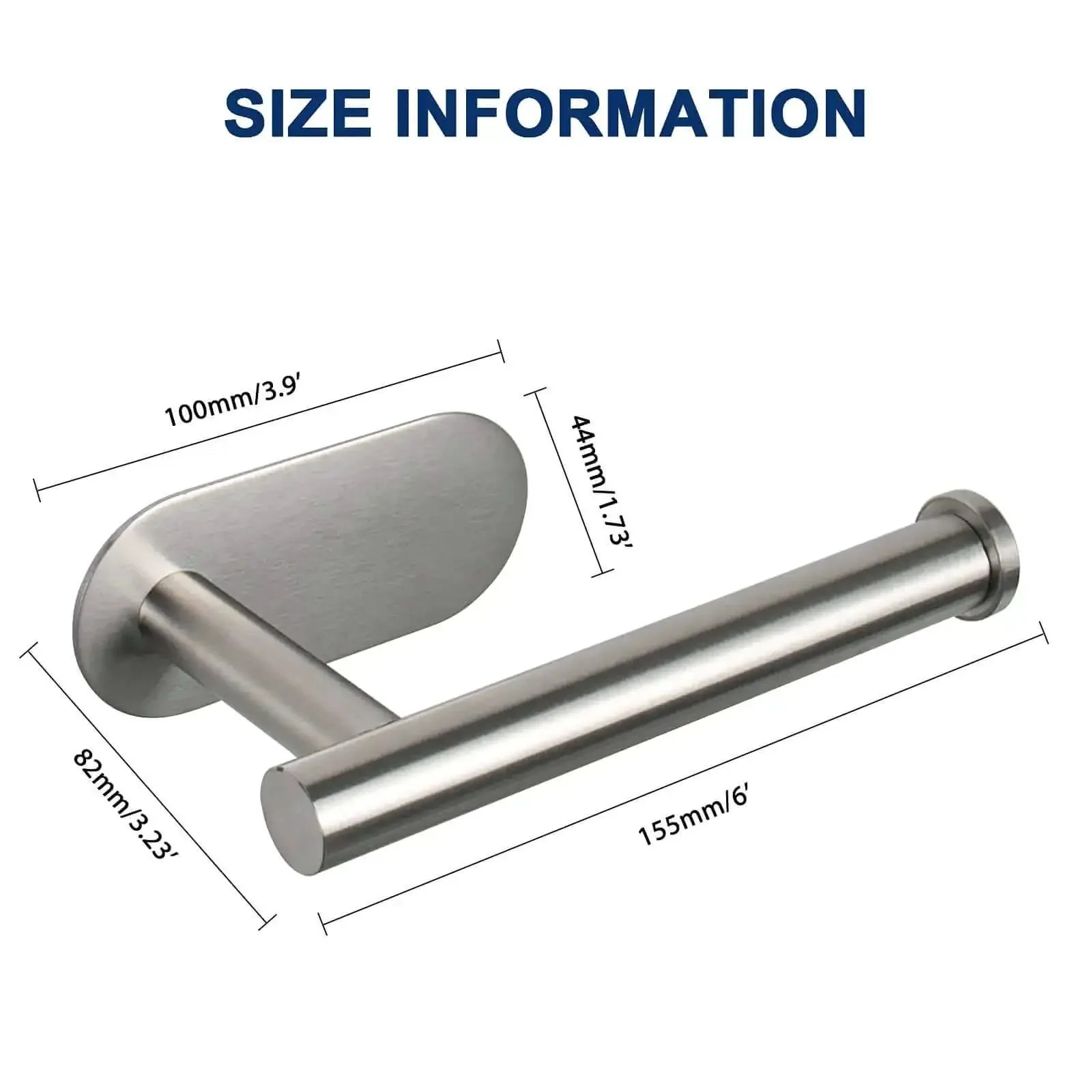 Premium Thickened Stainless Steel Self Adhesive Toilet Paper Holder Rustproof No Drill Needed For Bathroom Kitchen Washroom Brushed Nickel Finish Easy Install With Strong Adhesive Mount - Image 5