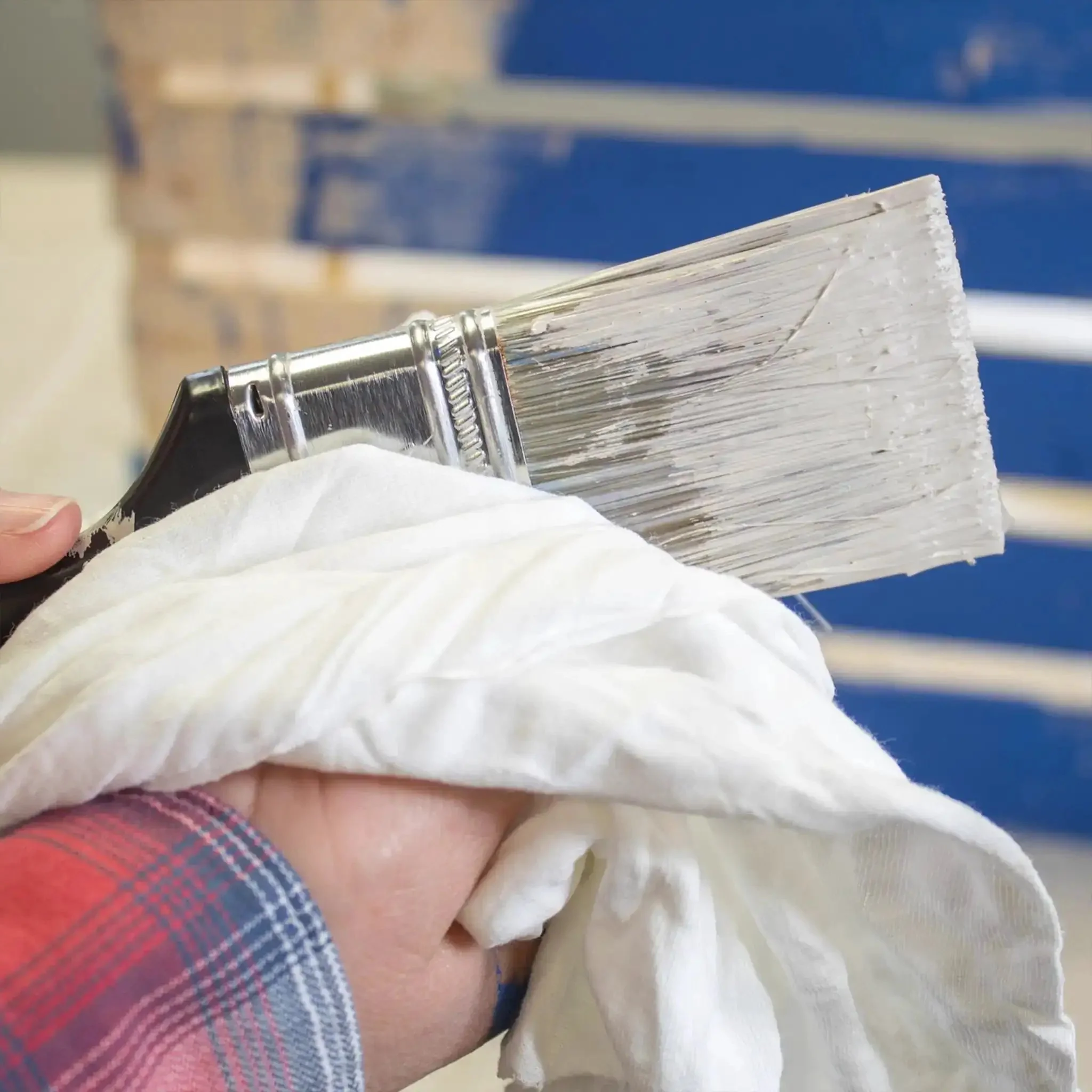 Premium White T Shirt Cleaning Rags For Cleaning Staining Painting And More In A 2x25 Lb Compressed Box White Cotton Cloths For Spills Dust Oil Grease And Wood Finish Polishing Eco Friendly Reusable - Image 4