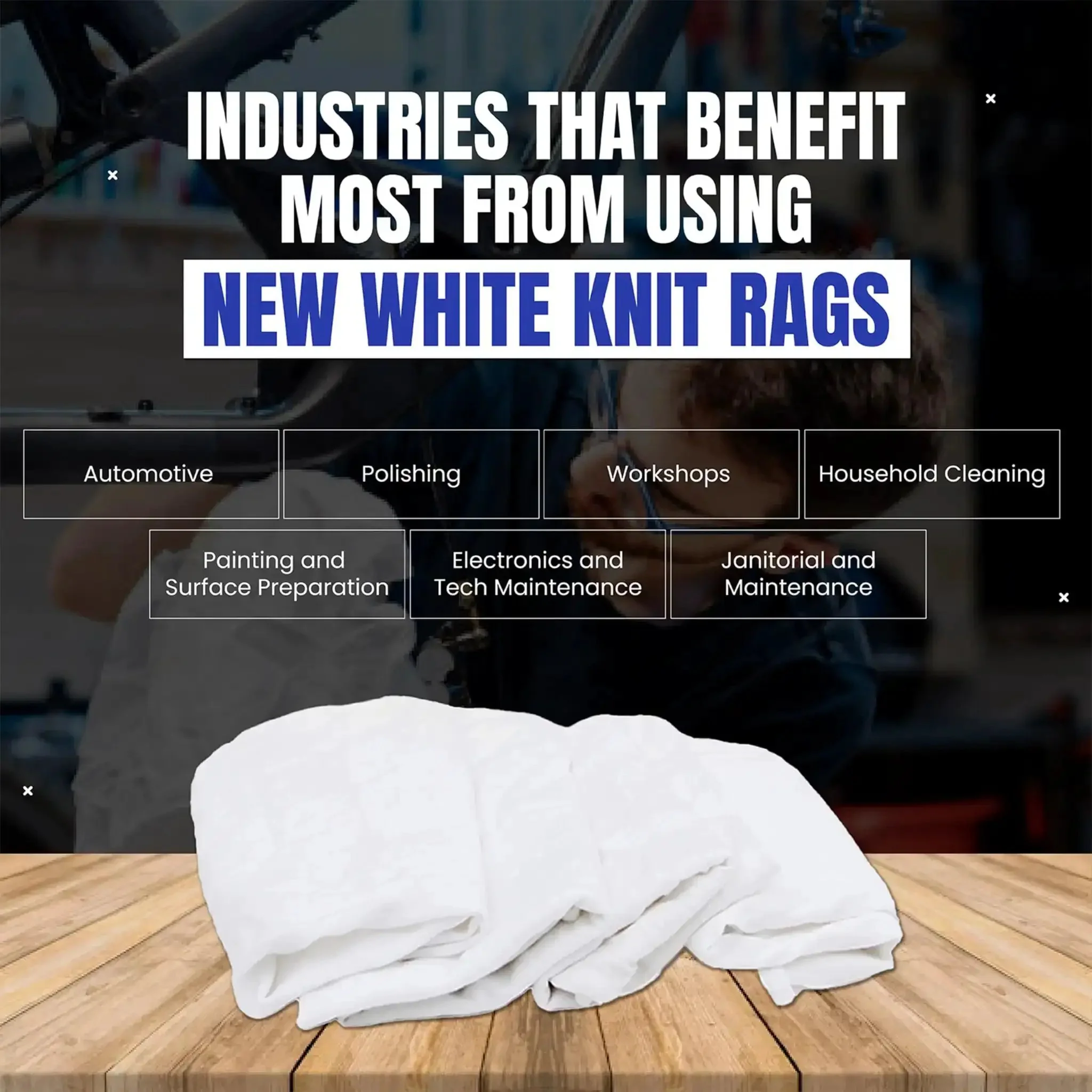 Premium White T Shirt Cleaning Rags For Cleaning Staining Painting And More In A 2x25 Lb Compressed Box White Cotton Cloths For Spills Dust Oil Grease And Wood Finish Polishing Eco Friendly Reusable - Image 5
