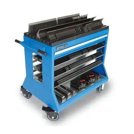 Press Brake Change Over Cart For European Style Tooling VT 36500 Beefed Up Base With Ergonomic Handle Boosts Safety And Efficiency Reduces Changeover Waste Protects Tools During Tooling Swaps