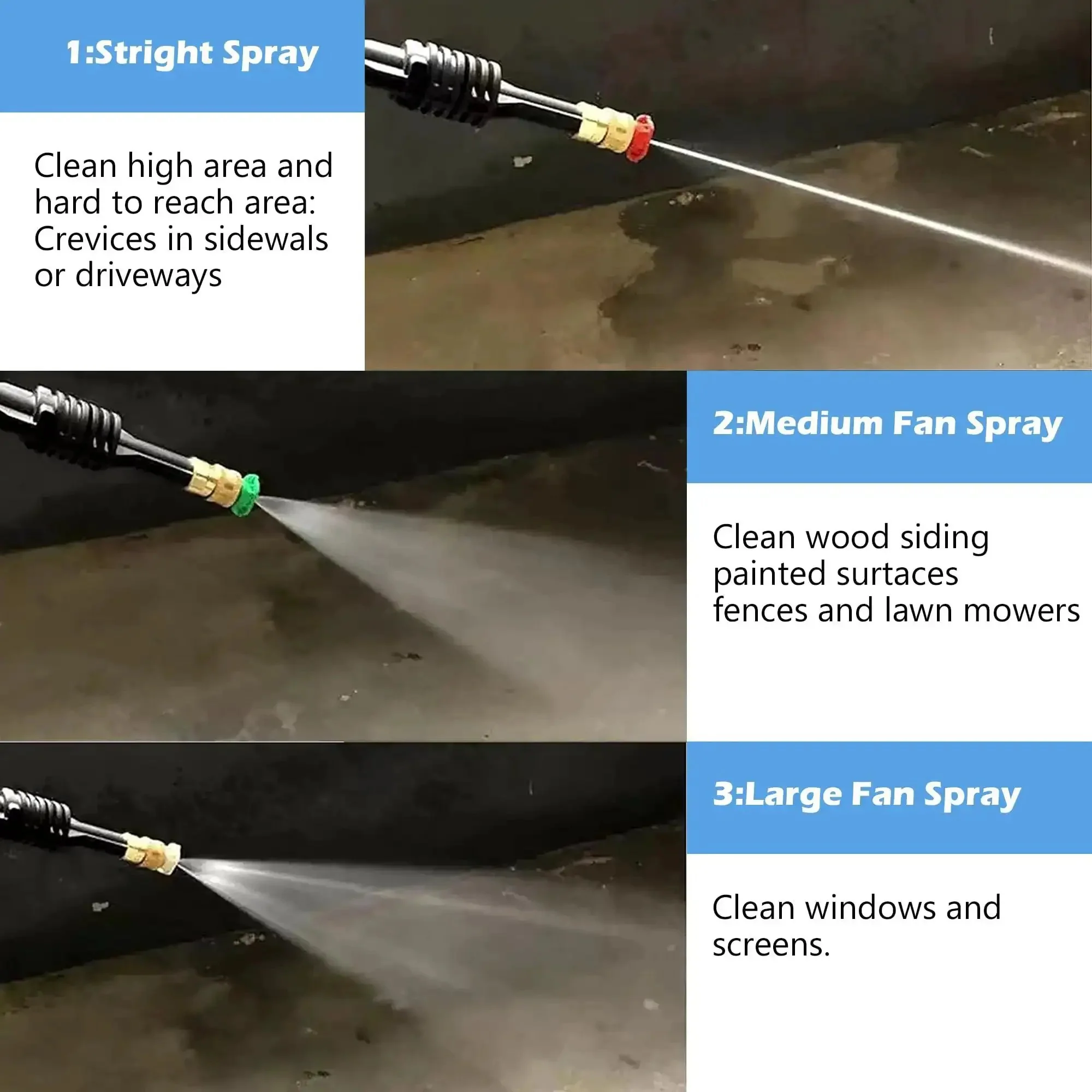 Pressure Washer Nozzle Kit With Holder, 7 Tips For 0 Degree, 15 Degree, 25 Degree, 40 Degree And 65 Degree, Soap And Rinse Modes, Quarter Inch Quick Connect, 4000 PSI, Durable Brass Construction For Power Washing At Home - Image 5
