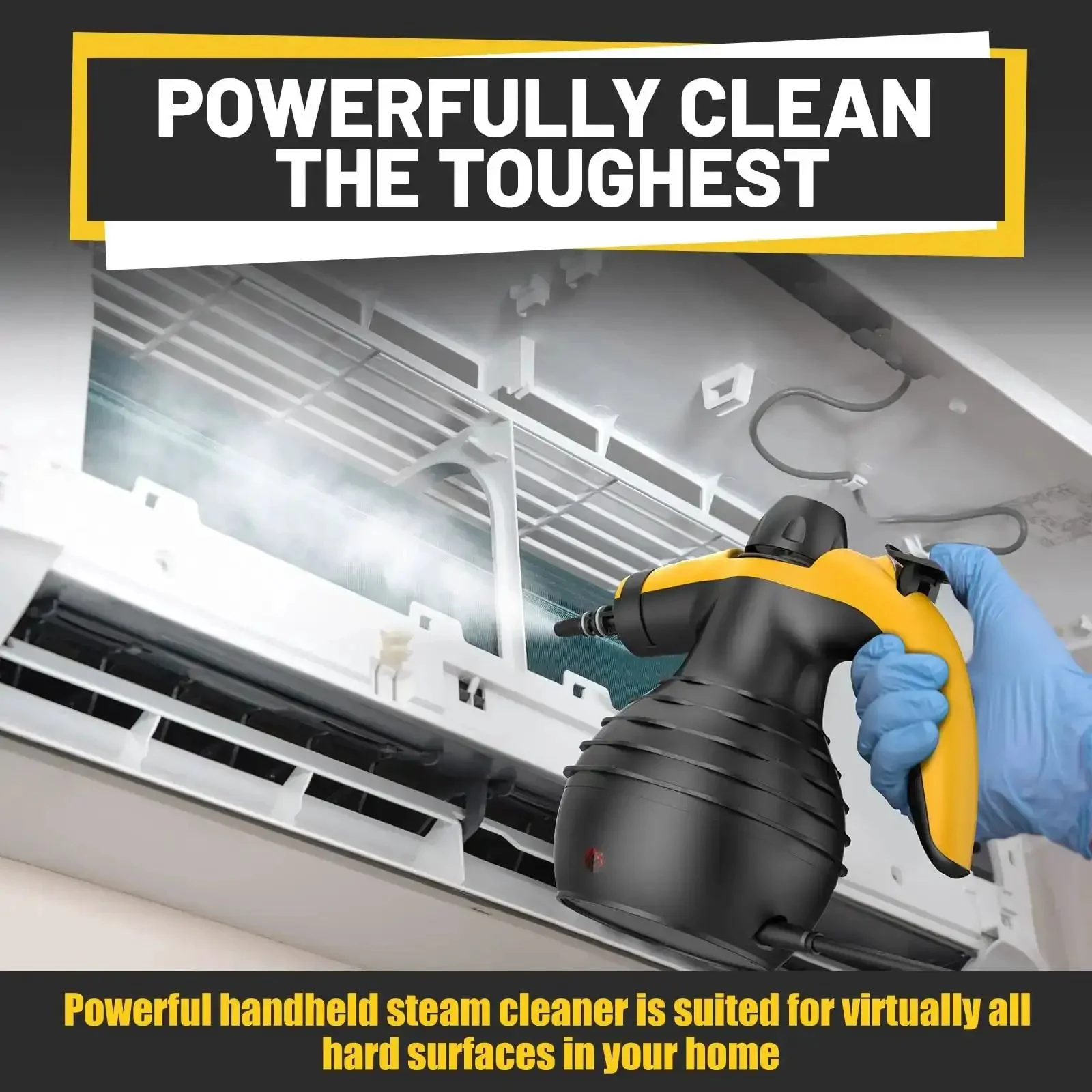Pressurized Handheld Steam Cleaner With 10 Accessories And Safety Lock For Home And Car Cleaning, Powerful 1050W Steamer Heats In Minutes, 230F Hot Steam For Floors, Grout, Upholstery, Windows, Bathrooms And Showers - Image 5