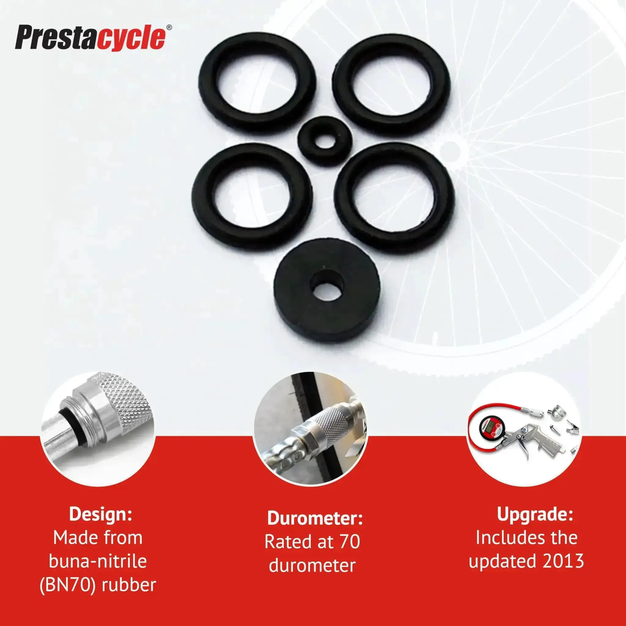 Prestaflator Rebuild Kit With O Rings And Seals For Hose Trigger And Pressure Release Fits 2010 And Newer Tools For Bicycles Pro Grade Buna N BN70 Rubber - Image 4