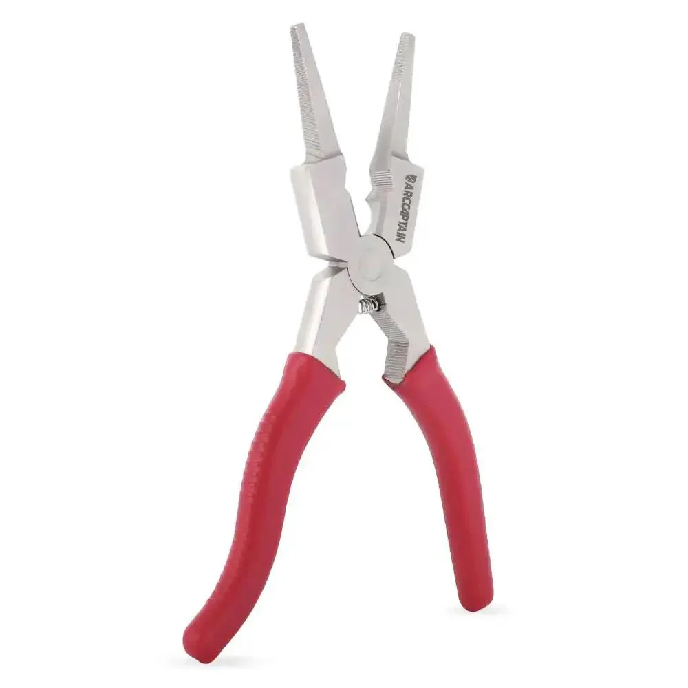 Pro 8 Inch MIG Welding Pliers With Long Nose, Rust-Resistant, Anti-Slip Grip, Induction-Hardened Cutting Edge, Spring-Loaded For Easy Use, Durable And Efficient Weld Tool For Pros And DIY Welders