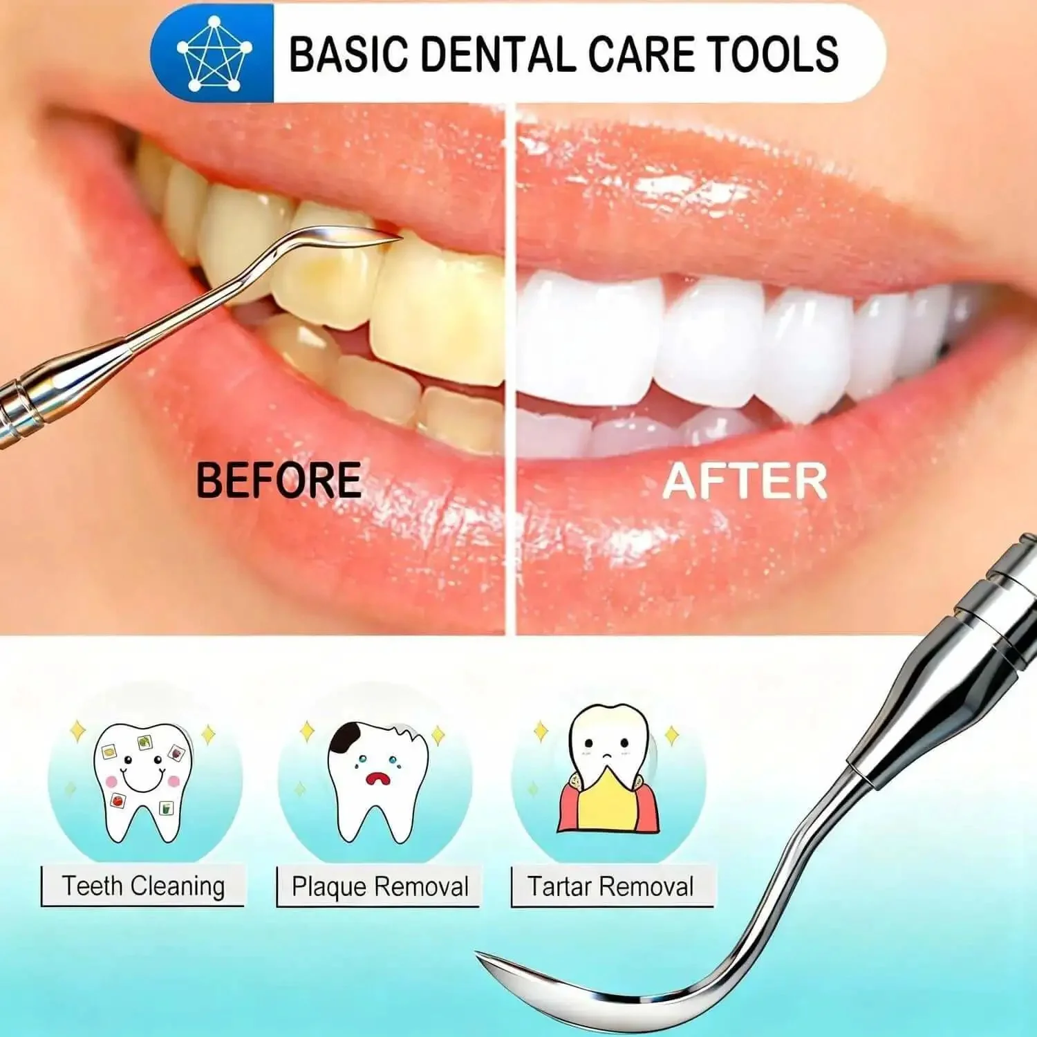 Pro At Home Dental Tools Set Stainless Steel Teeth Cleaning Picks Tooth Scraper Plaque And Tartar Remover Hygiene Kit With Case For Deep Clean And Fresh Breath Dentist Grade At Home - Image 7