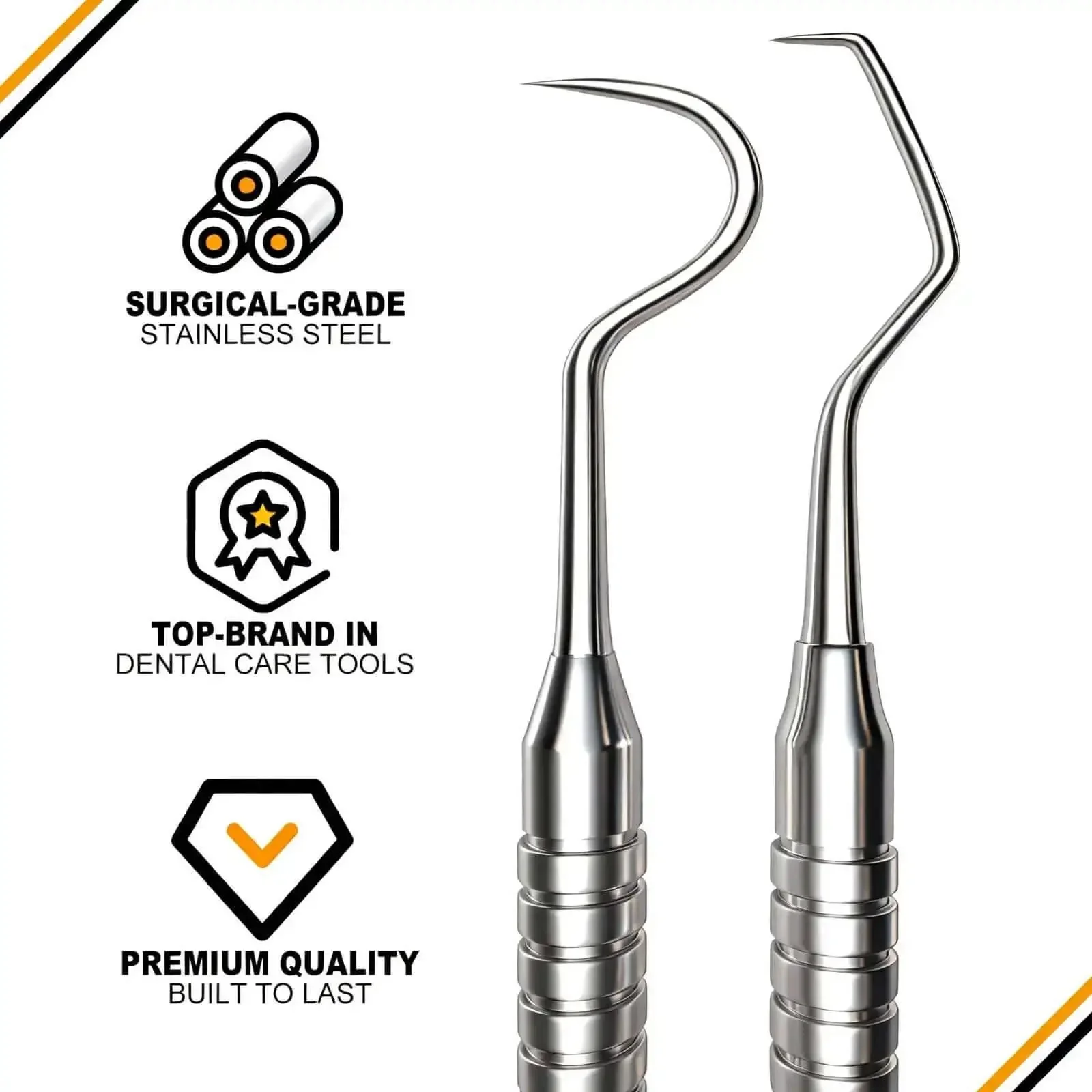 Pro At Home Dental Tools Set Stainless Steel Teeth Cleaning Picks Tooth Scraper Plaque And Tartar Remover Hygiene Kit With Case For Deep Clean And Fresh Breath Dentist Grade At Home - Image 9