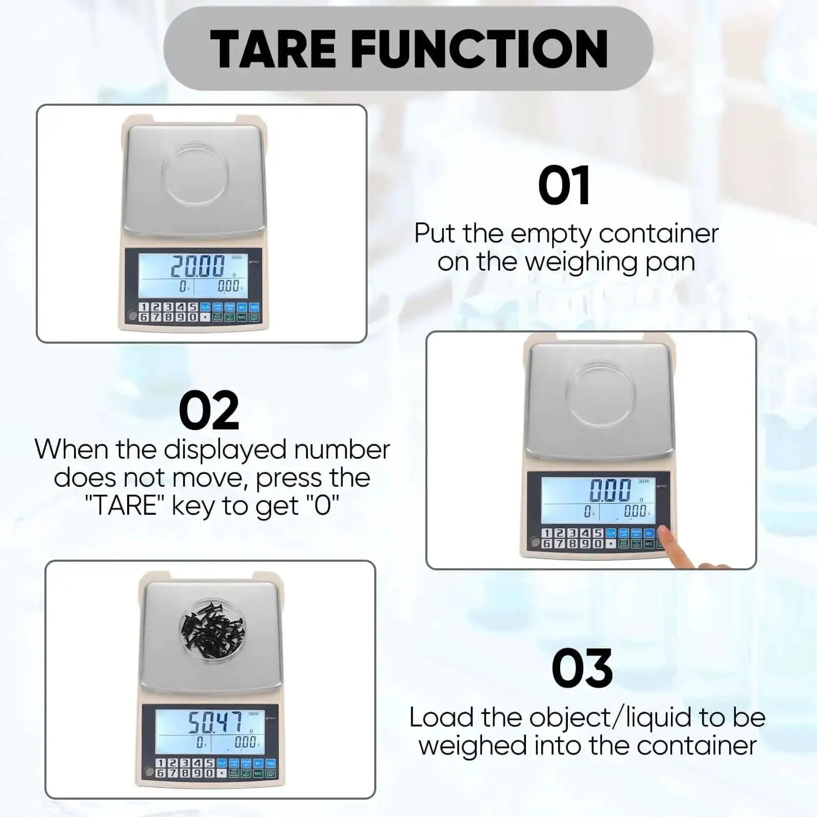 Pro Grade 0.01g Lab Scale With 5000g Capacity, Gram Counting Balance, RS232 Port, Calibration Weight, Battery Included, Digital Analytical Balance For Kitchen, Jewelry, Gold, And Industrial Use - Image 5