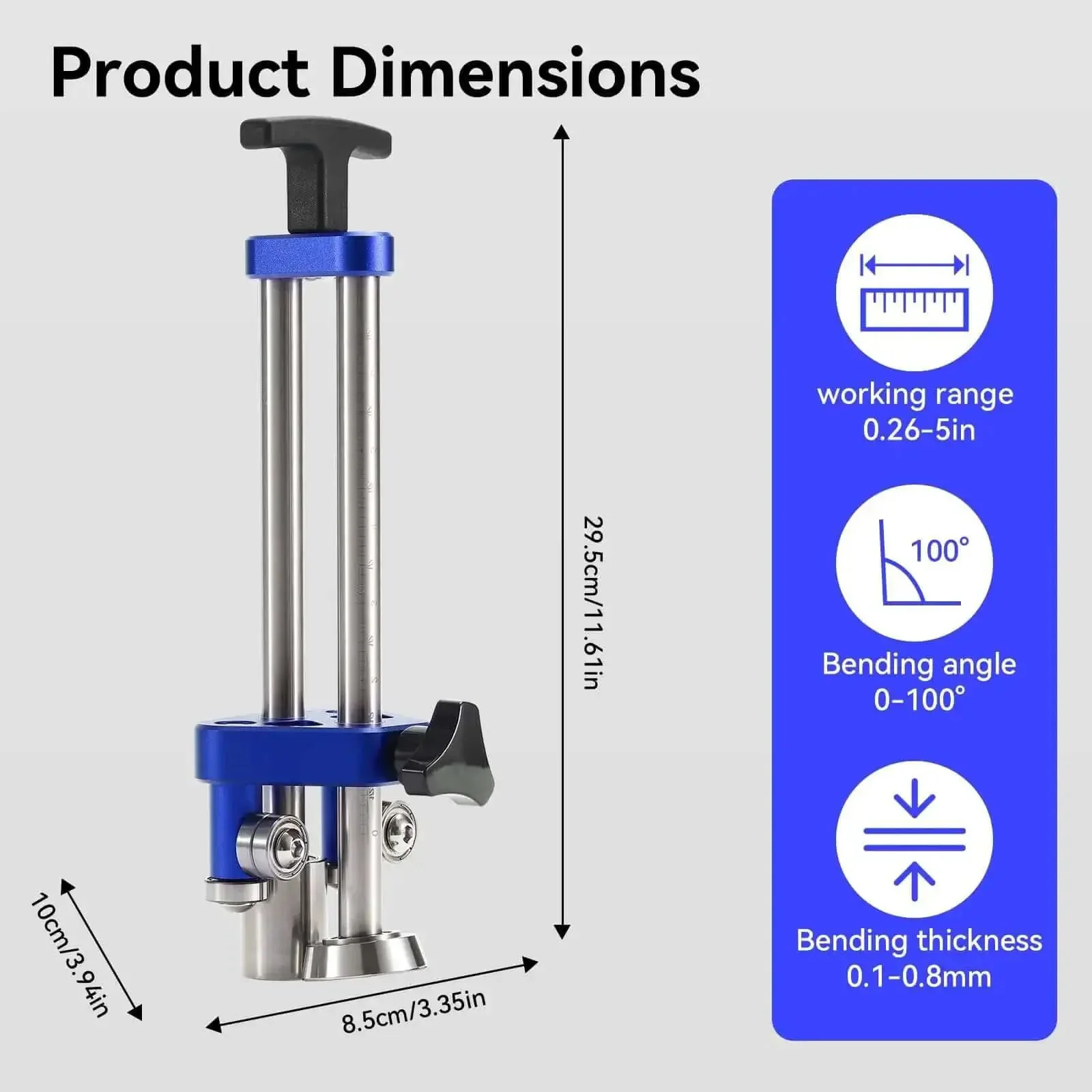 Pro Grade 1 Station Sheet Metal Roller Bender For Pros Quick Setup Metal Roofing Tools Lightweight Portable Fabrication Tool With 0 To 100 Degree Bend Range Angled Roller Keeps Surfaces Scratch Free Great For Profiling Panels - Image 3