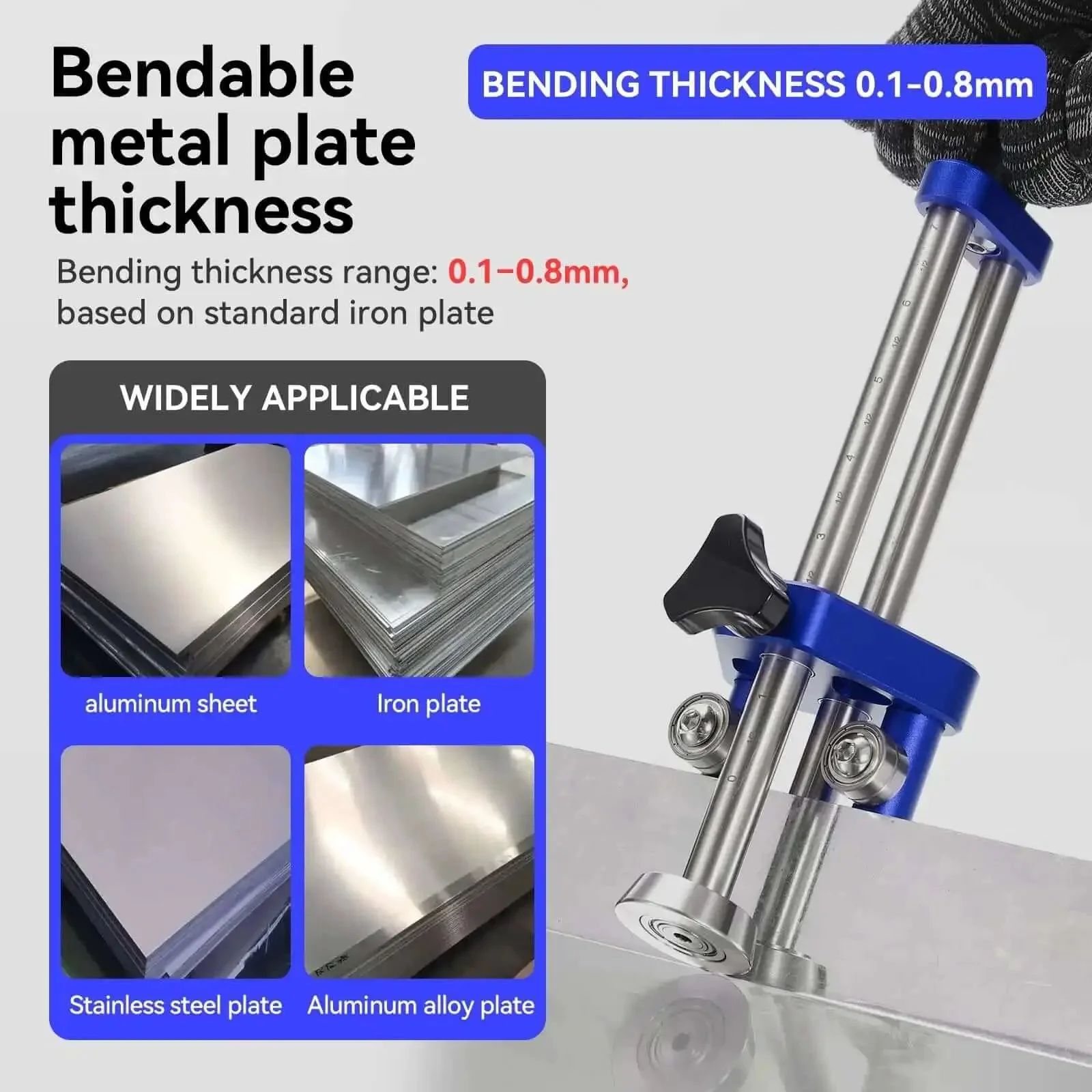 Pro Grade 1 Station Sheet Metal Roller Bender For Pros Quick Setup Metal Roofing Tools Lightweight Portable Fabrication Tool With 0 To 100 Degree Bend Range Angled Roller Keeps Surfaces Scratch Free Great For Profiling Panels - Image 4