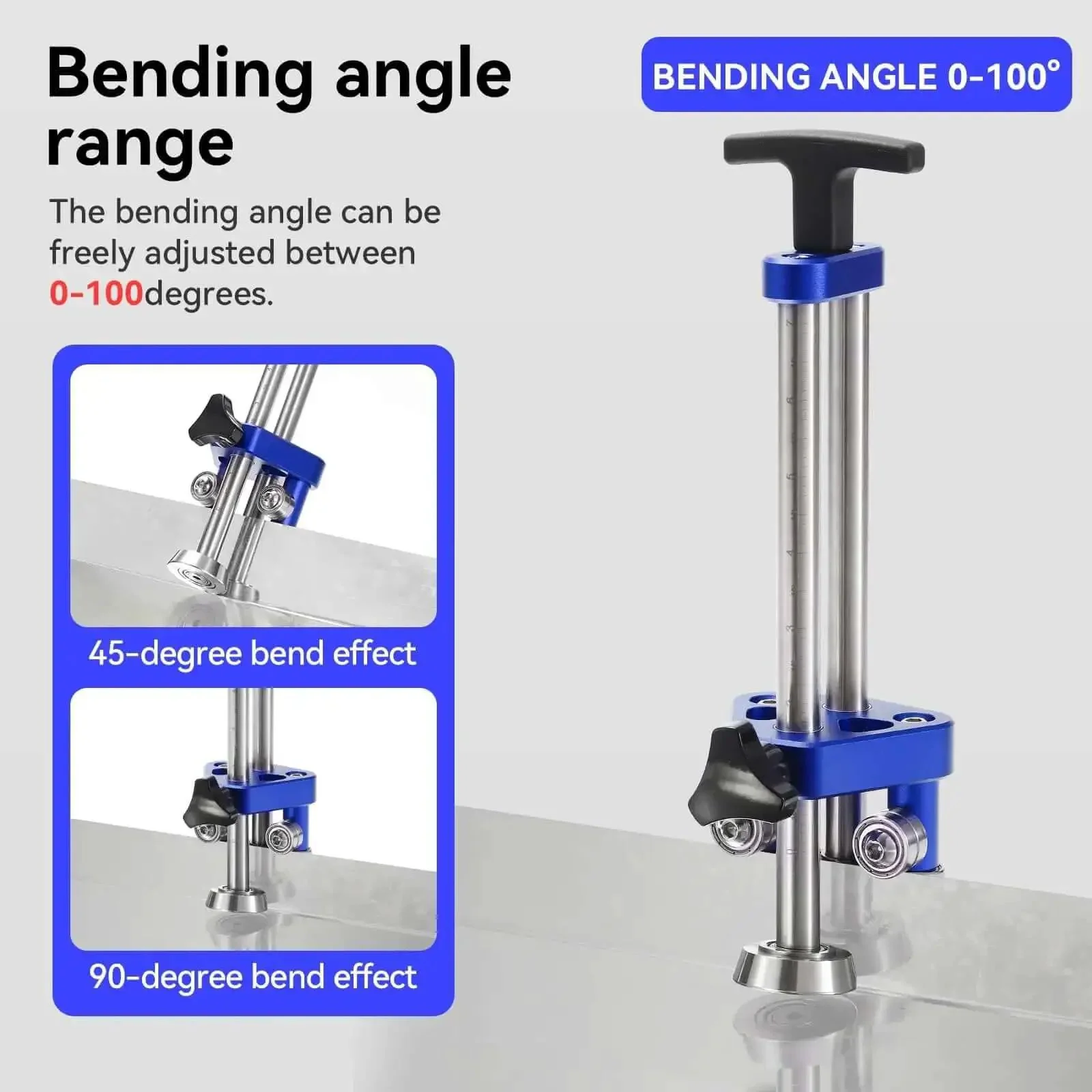 Pro Grade 1 Station Sheet Metal Roller Bender For Pros Quick Setup Metal Roofing Tools Lightweight Portable Fabrication Tool With 0 To 100 Degree Bend Range Angled Roller Keeps Surfaces Scratch Free Great For Profiling Panels - Image 7