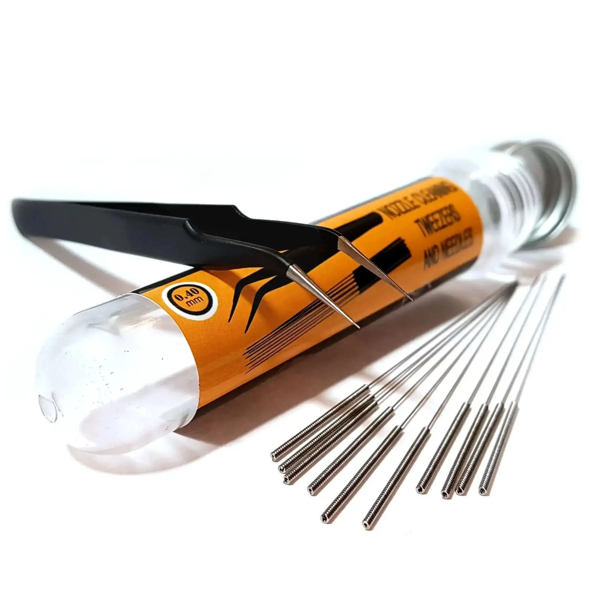 Pro Grade 11 Piece 0.4mm Nozzle Cleaning Kit With Stainless Steel Tweezers And Flexible Cleaning Needles For 3D Printers Antistatic Curved Tweezers And Non Magnetic Design For Precise Nozzle Maintenance - Image 8