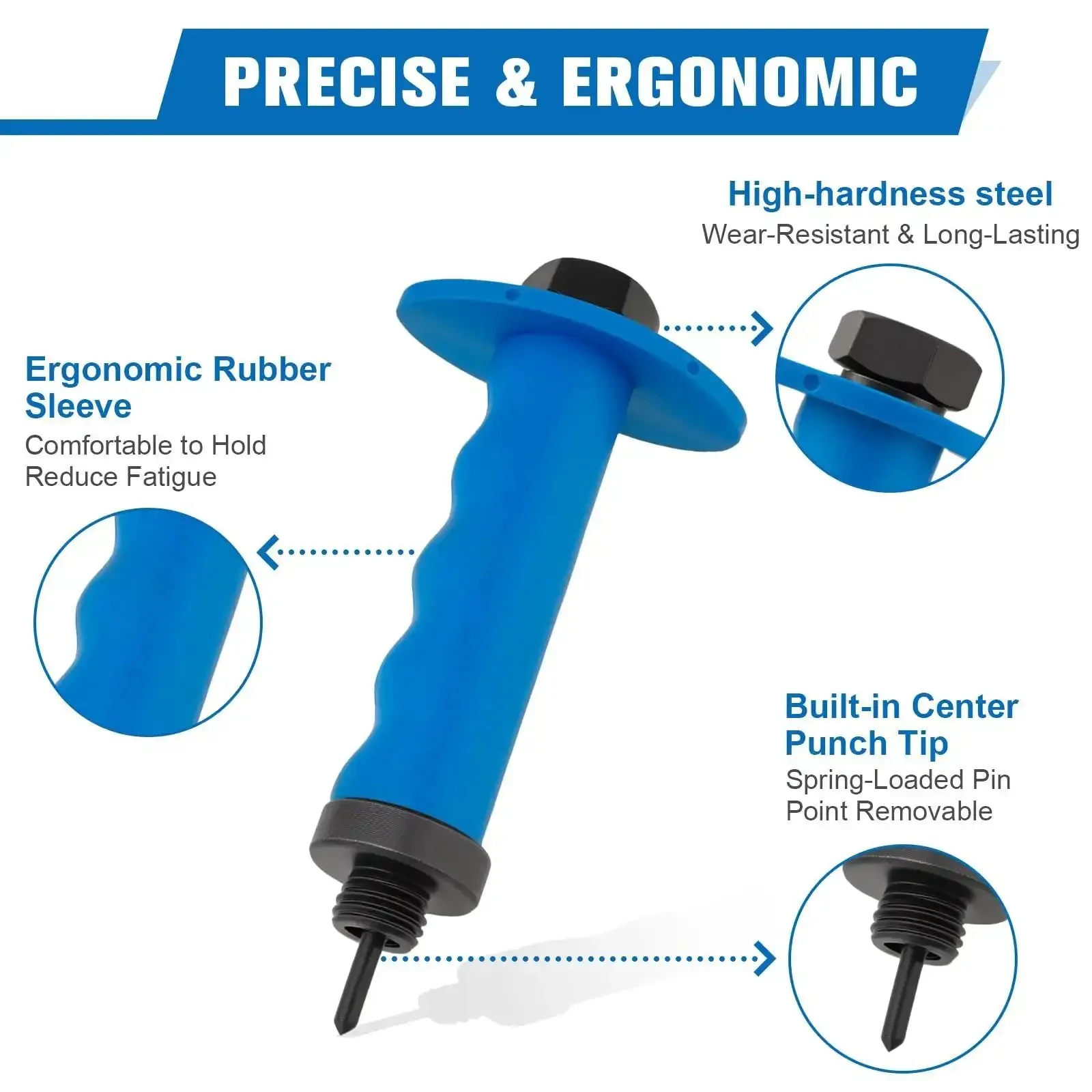 Pro Grade 13 Size Hollow Punch Kit For Leather Rubber Plastic And Gasket Easy Grip Handle 3 Sixteenth Inch To 1 Three Eighths Inch Hole Punch Set For Leatherworking Foam And Other Materials - Image 5