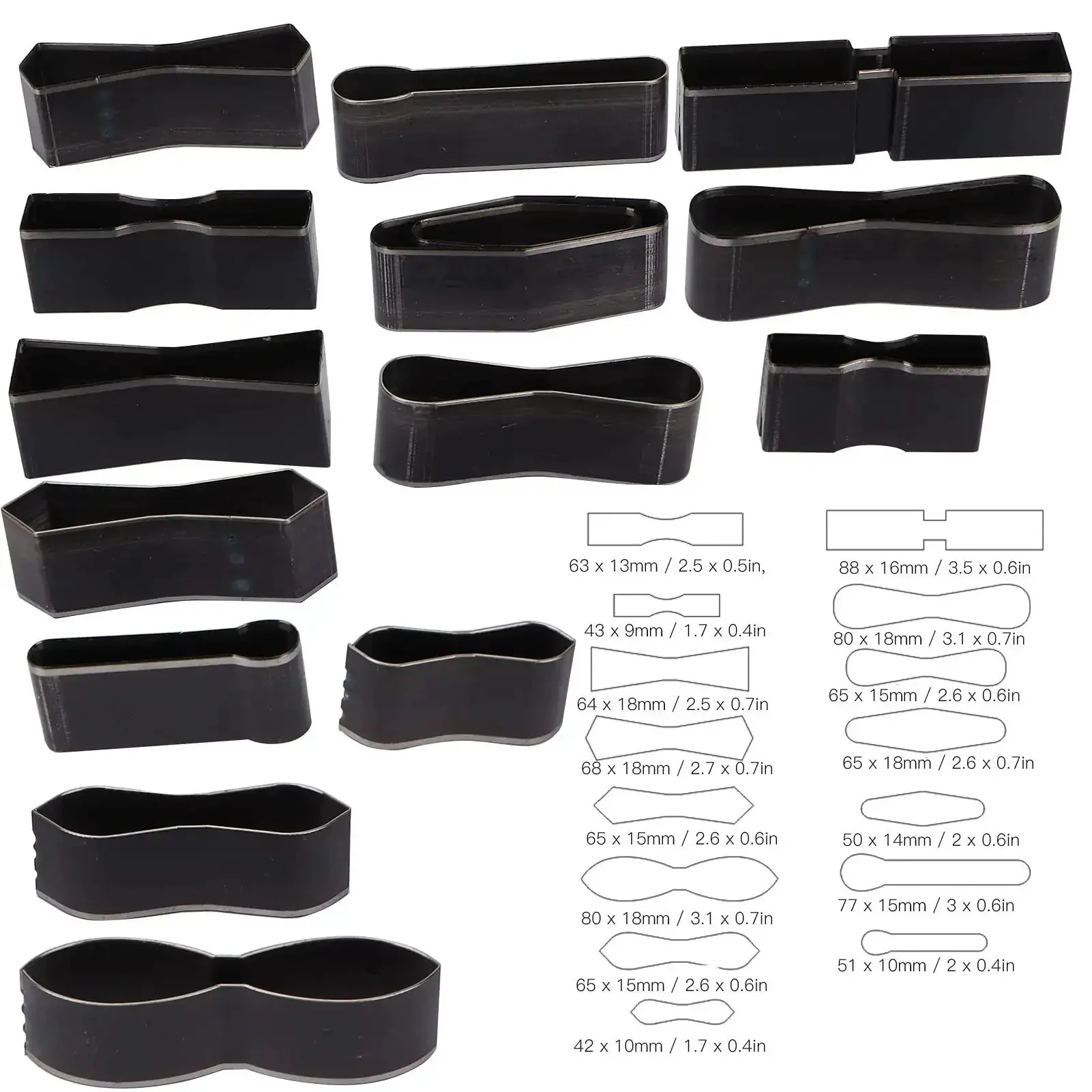 Pro Grade 15 Pcs Leather Cutting Dies Set With Hole Hollow Cutter Tools For DIY Leather Crafting And Fabric Projects Heavy Duty Metal Punch Kit For Leatherware Clay Rubber Plastic And More - Image 7