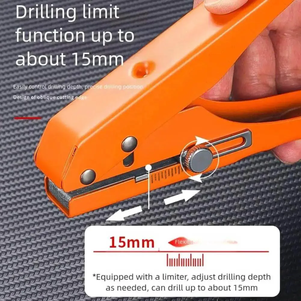 Pro Grade 15mm Hole Punch Pliers With Fixed Guide For Paper Cardboard PVC Cards Leather And Thin Metal Sheets, Delivers Clean Holes Up To 30 Sheets, Ergonomic Anti Slip Grip, Great For Office, School, And DIY Crafts - Image 6