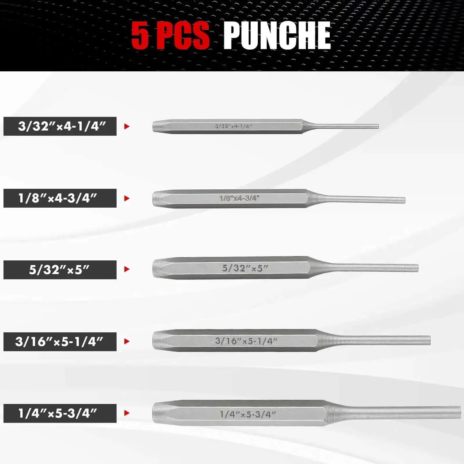 Pro Grade 16 Piece Punch And Chisel Set For Mechanic And Metalworking With Taper Punch Center Punch Pin Punches Cold Chisels And Chisel Gauge Heavy Duty Heat Treated Chrome Vanadium For Long Lasting Sharpness And Safer Non Blade Design - Image 6