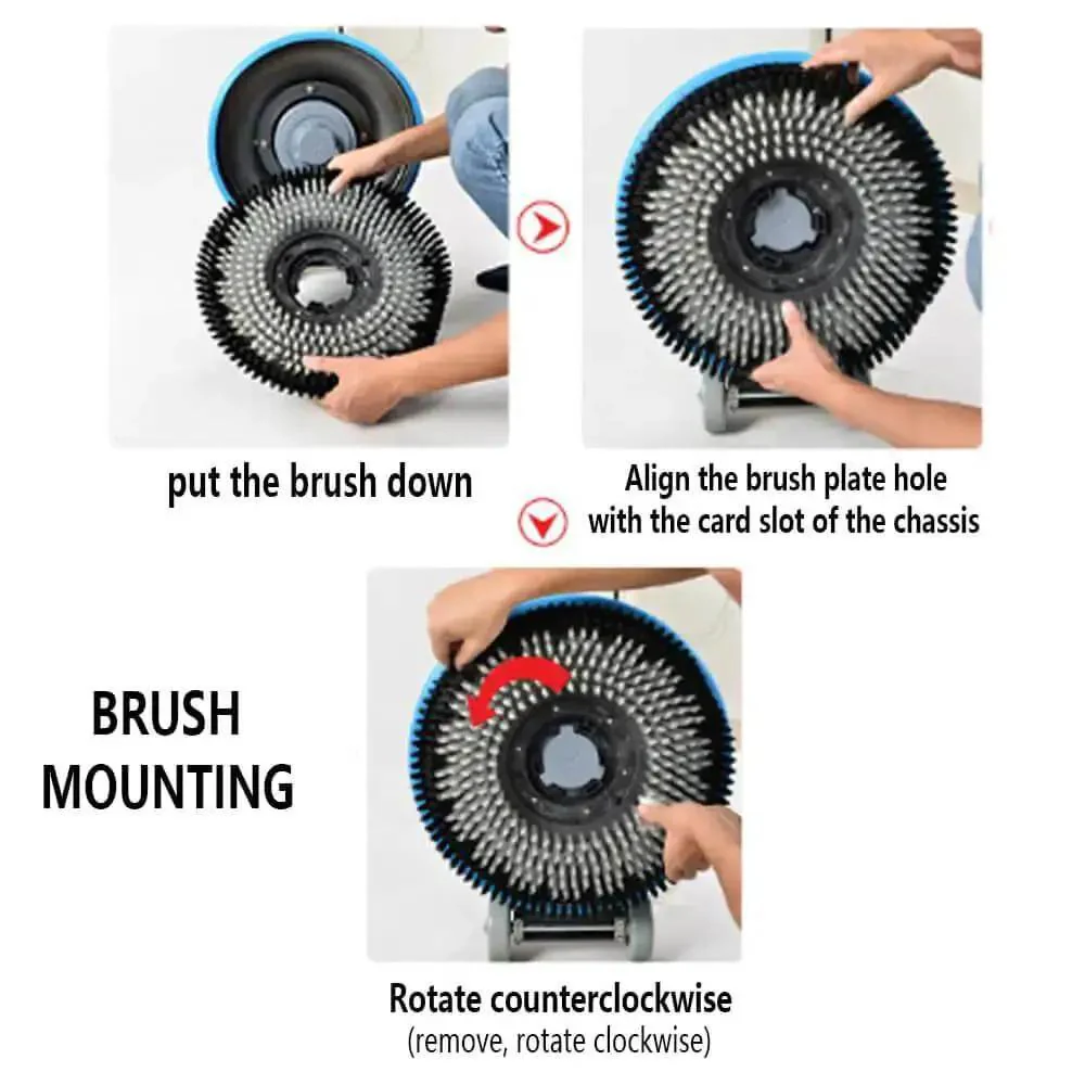 Pro Grade 17 Inch Floor Polisher With 175 RPM 1100W Copper Motor Heavy Duty Floor Buffer Scrubber With 12 Meter Cord For Hotels Businesses And Factories Delivers 200 To 400 Square Meters Per Hour Deep Clean And Dry Carpet Care - Image 4