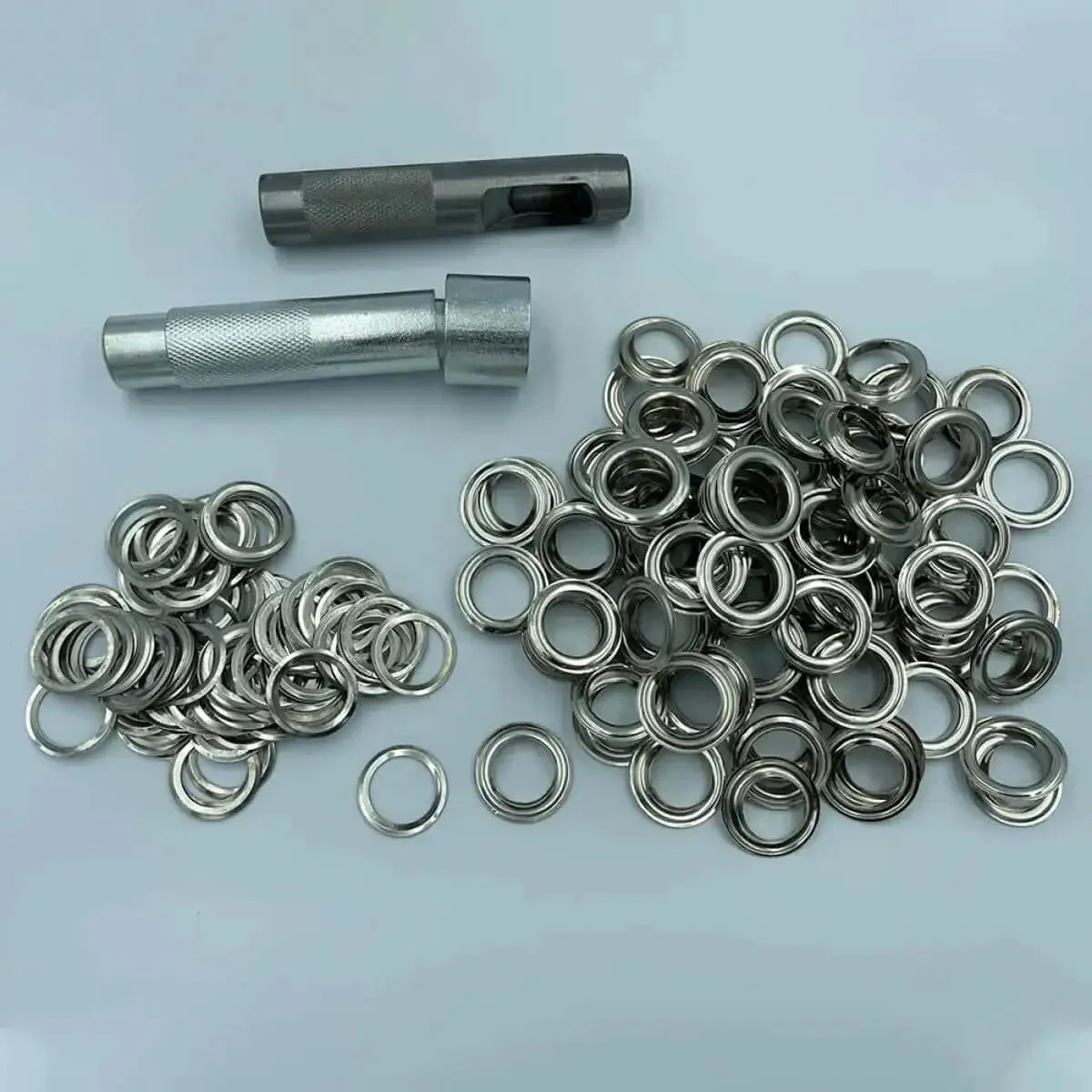 Pro Grade 17mm Eyelet Setter Tool And Die Punch Kit With 100 Silver Grommets For DIY Leathercraft, Clothing Accessories, And Fabric Crafting, Durable Steel Handheld Hole Puncher For Sewing Projects - Image 7