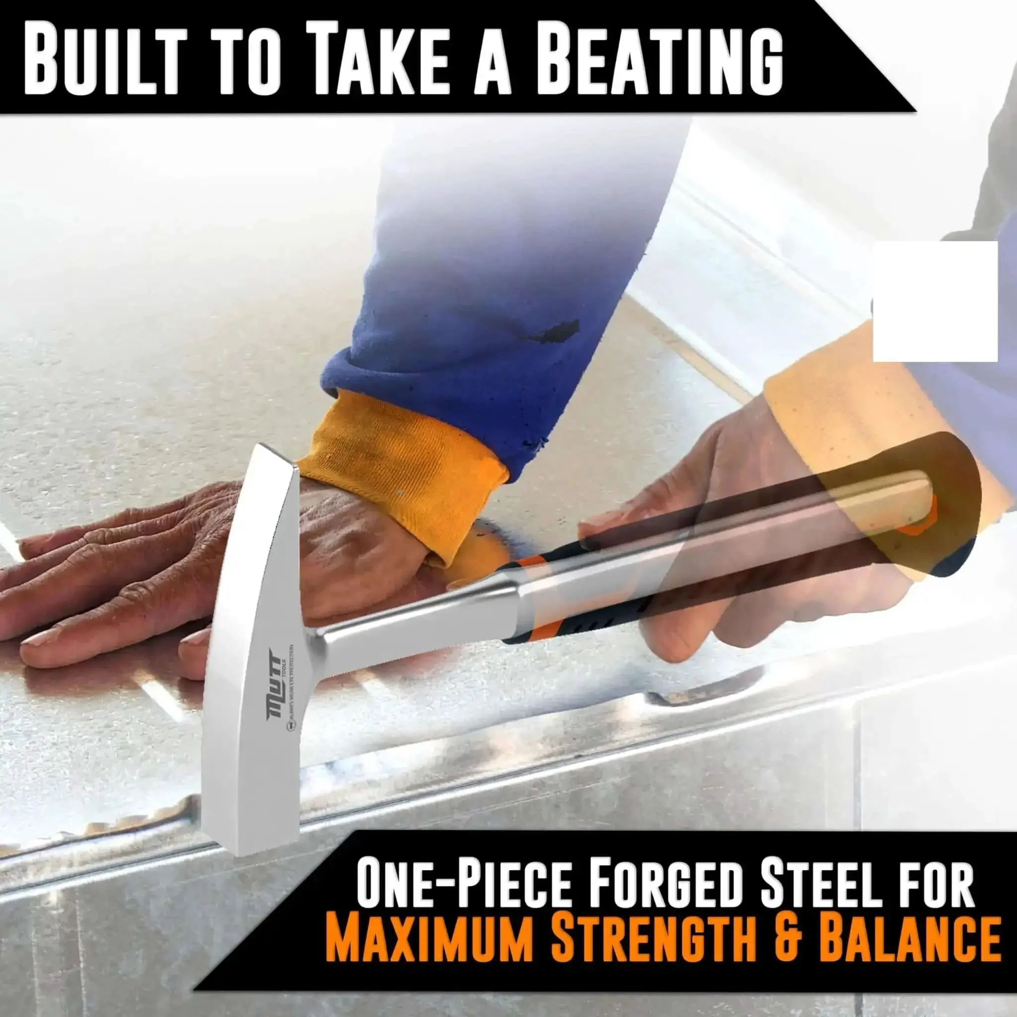 Pro Grade 18oz Sheet Metal Hammer for Tinners and HVAC Pros Forged Steel Head Ergonomic Handle Ideal for Metal Shaping Duct Work and Sheet Metal Projects Built to Last - Image 4