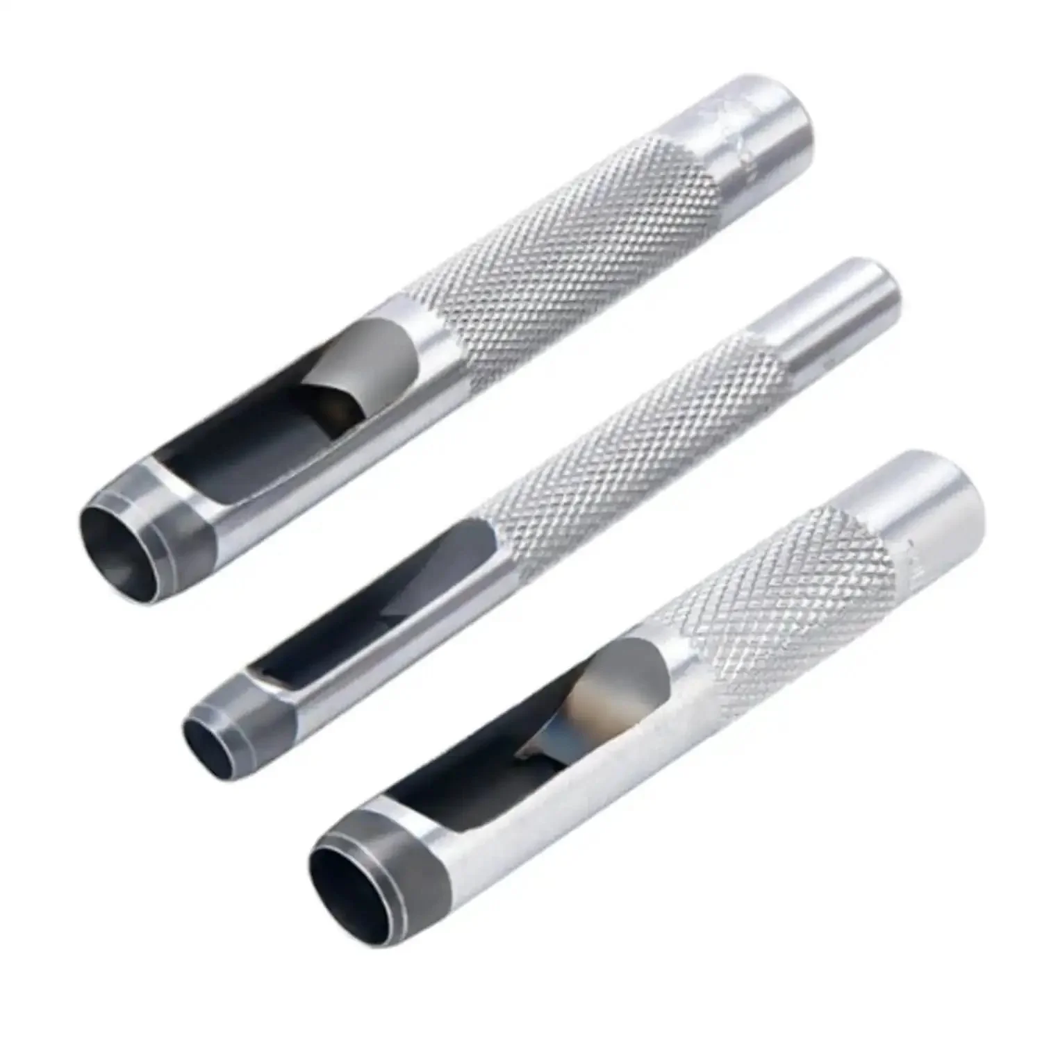 Pro Grade 3 Piece Leather Hole Punch Set With Steel Hollow Punches For Grommets 1/4 Inch, 3/8 Inch, 1/2 Inch - Durable Grommet Tool Kit Accessory For Precise Holes And Clean Installations