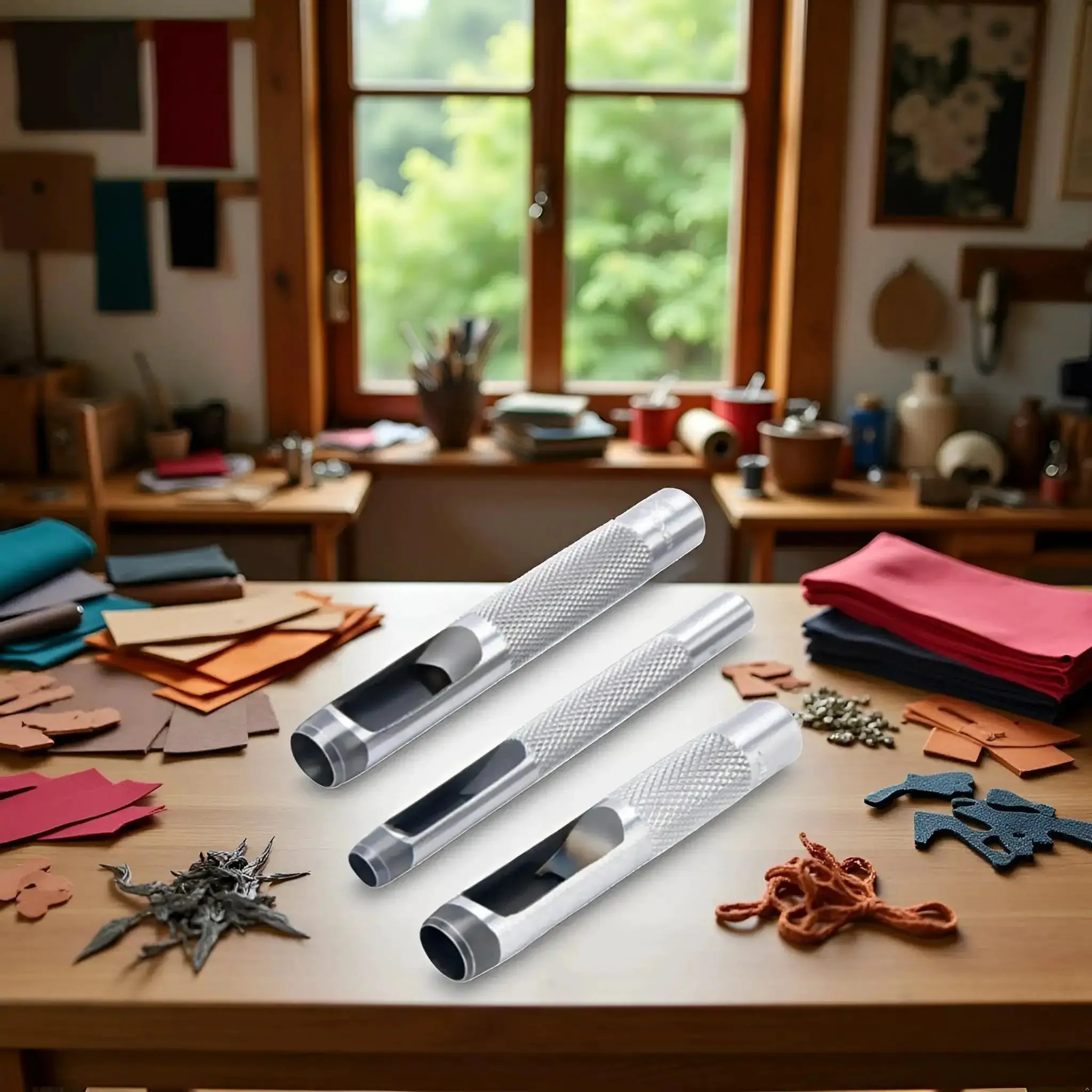 Pro Grade 3 Piece Leather Hole Punch Set With Steel Hollow Punches For Grommets 1/4 Inch, 3/8 Inch, 1/2 Inch - Durable Grommet Tool Kit Accessory For Precise Holes And Clean Installations - Image 7