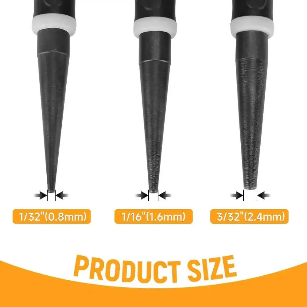 Pro Grade 3 Piece Pin Punch Set With CRV Steel Black Oxide Punches 1/32 1/16 3/32 Inches For Gunsmithing Automotive And Metalworking Brake Pin And Watch Repair Tool Kit - Image 7
