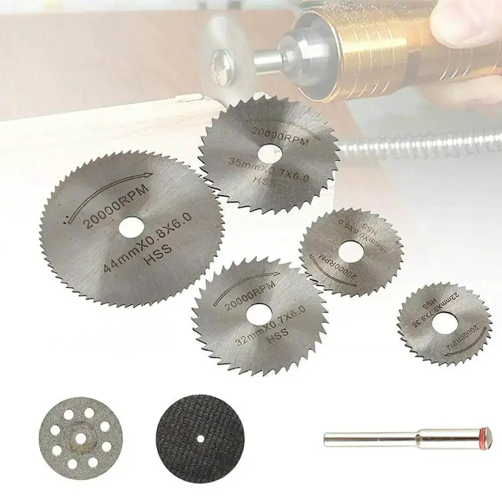 Pro Grade 30 Piece Cutting Wheel Set With HSS Circular Saw Blades Diamond Cutting Discs Resin Cutting Wheels And Mandrel Kit For Wood Glass Plastic Stone Metal Ceramic For DIY Projects - Image 2