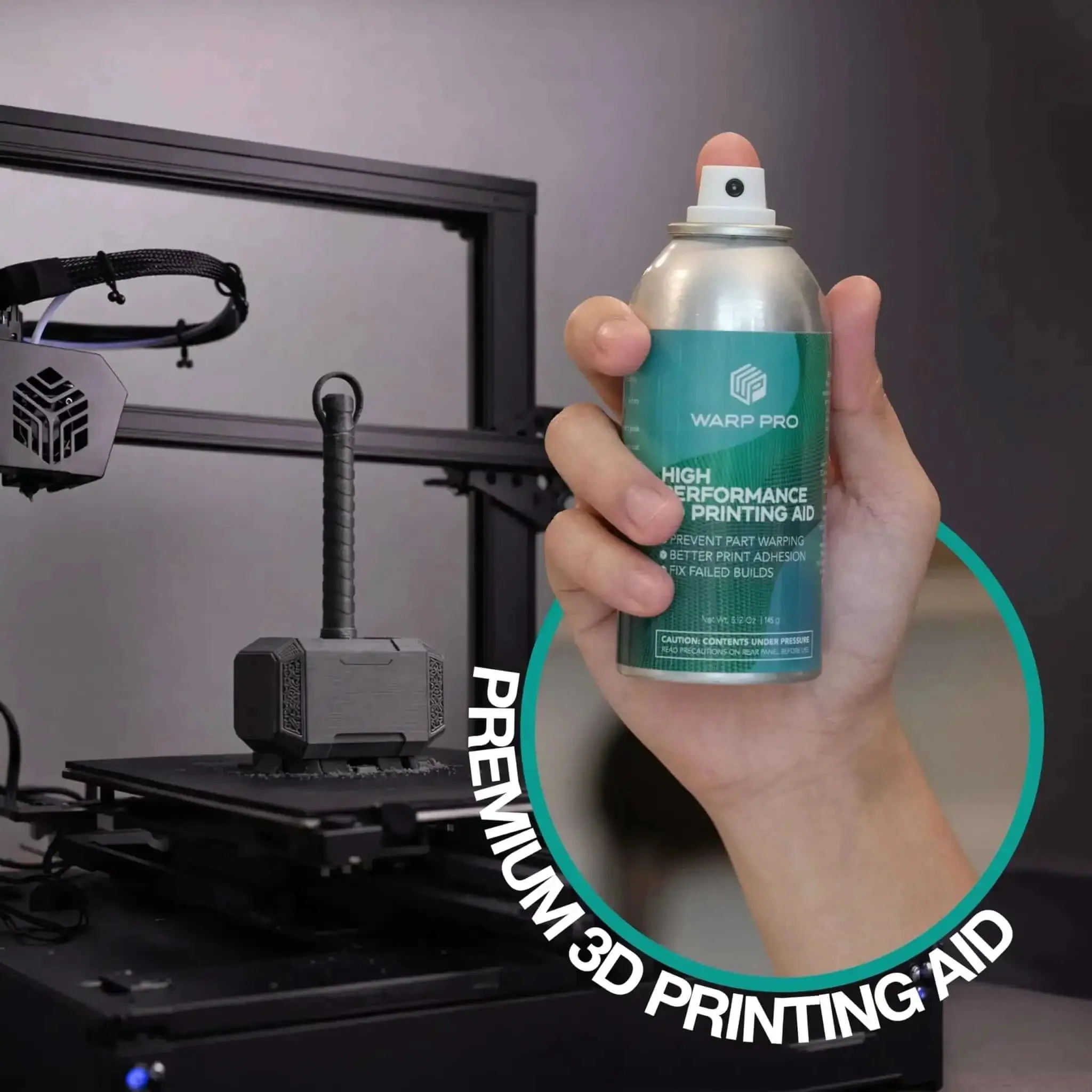 Pro Grade 3D Printer Bed Adhesive Spray For Warp Free Prints Easy Spray On Build Plate Solution That Is Water Washable No More Glue Sticks Works With All Filaments And Build Surfaces - Image 3